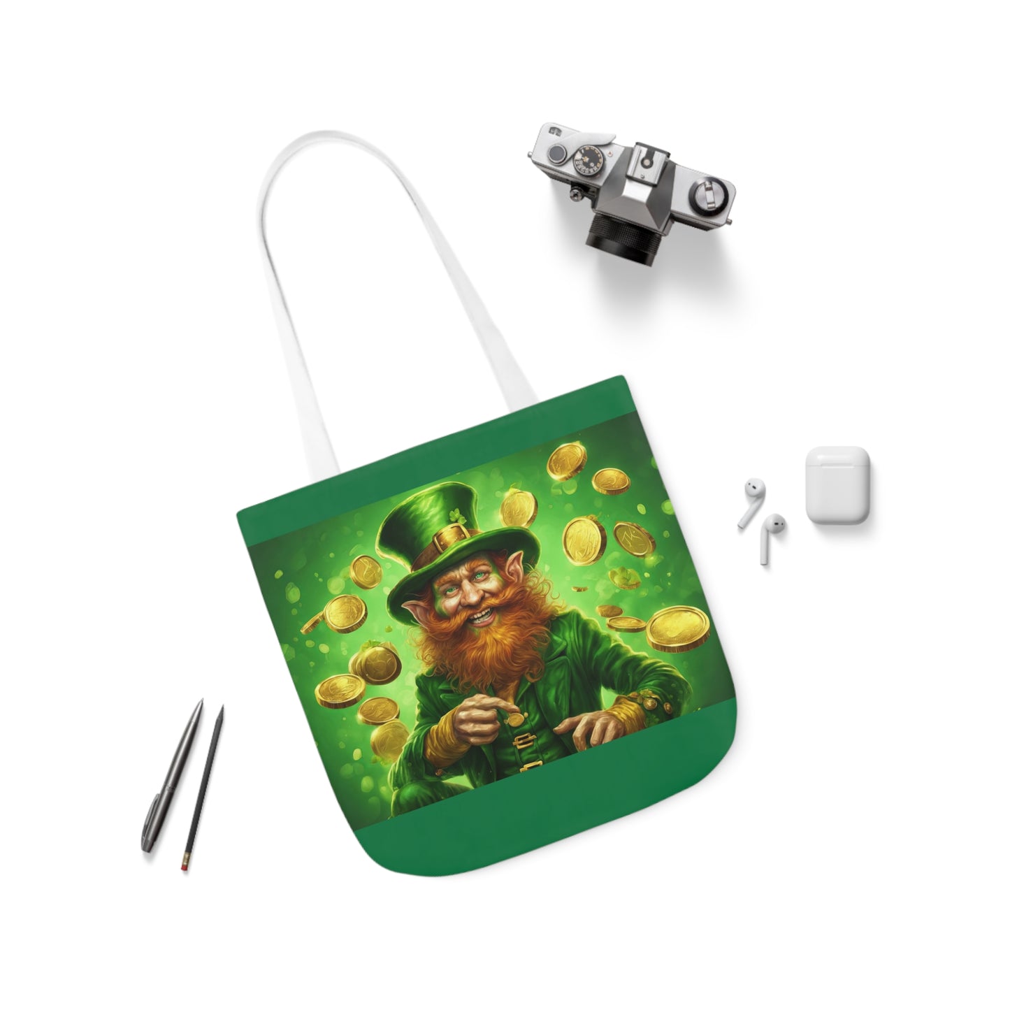 St. Patricks - Canvas Tote Bag, 5-Color Straps