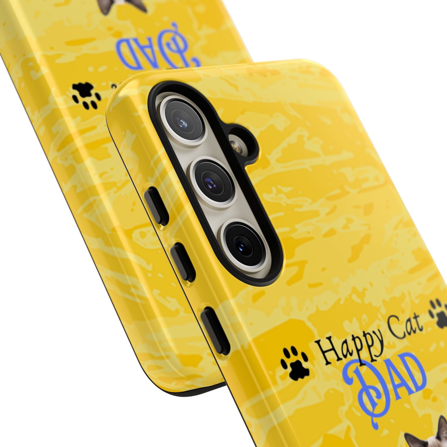 Happy Cat Dad - Personalized - Whimsical Phone Cases - Father's Day