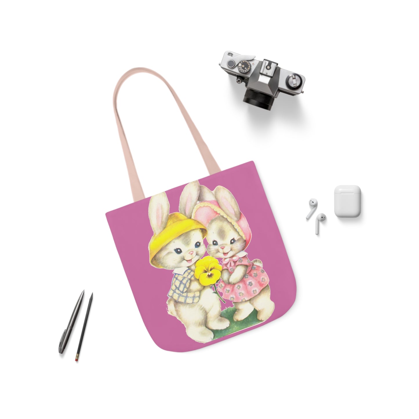 Easter - Canvas Tote Bag, 5-Color Straps