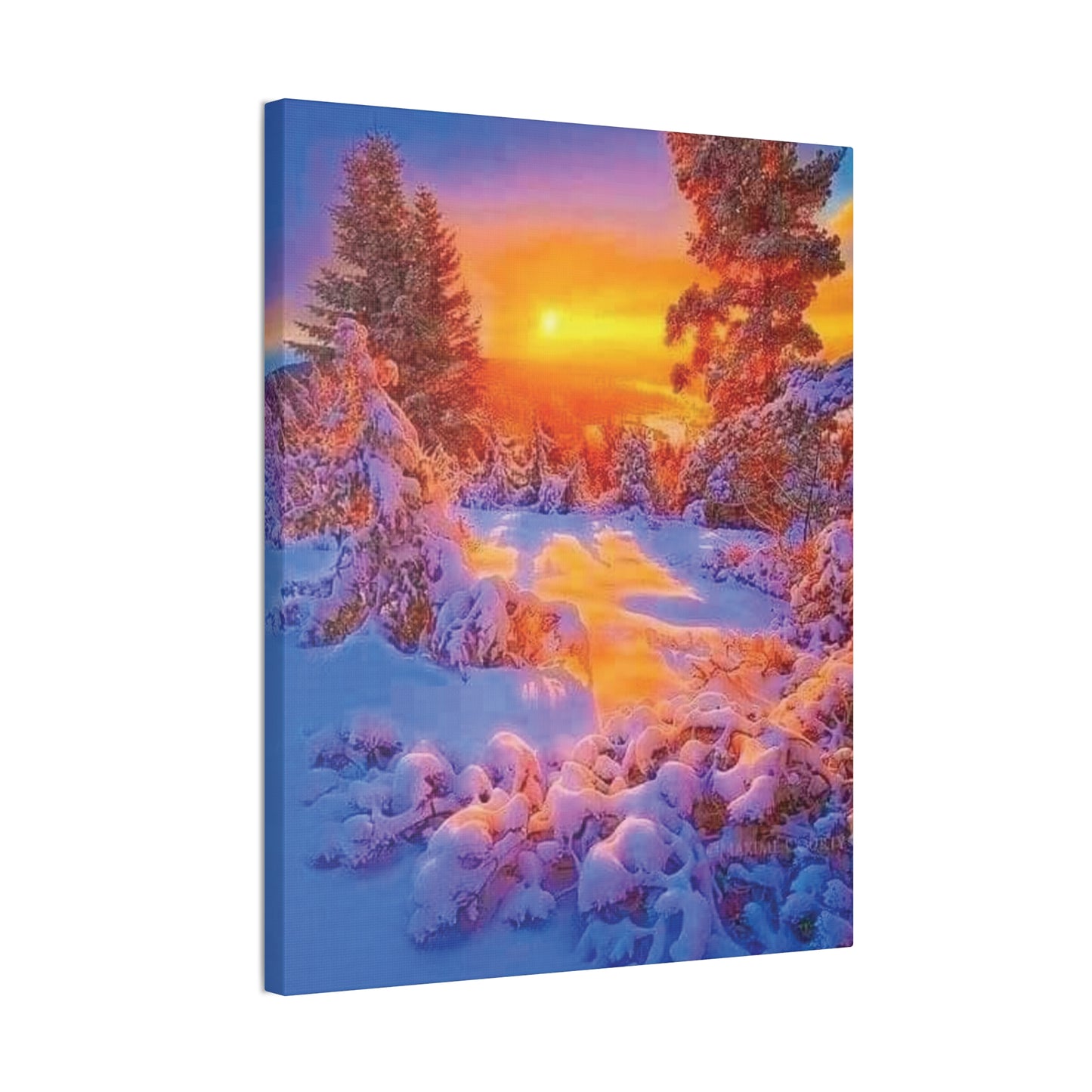 Winter Sunset - Canvas Stretched, 0.75"