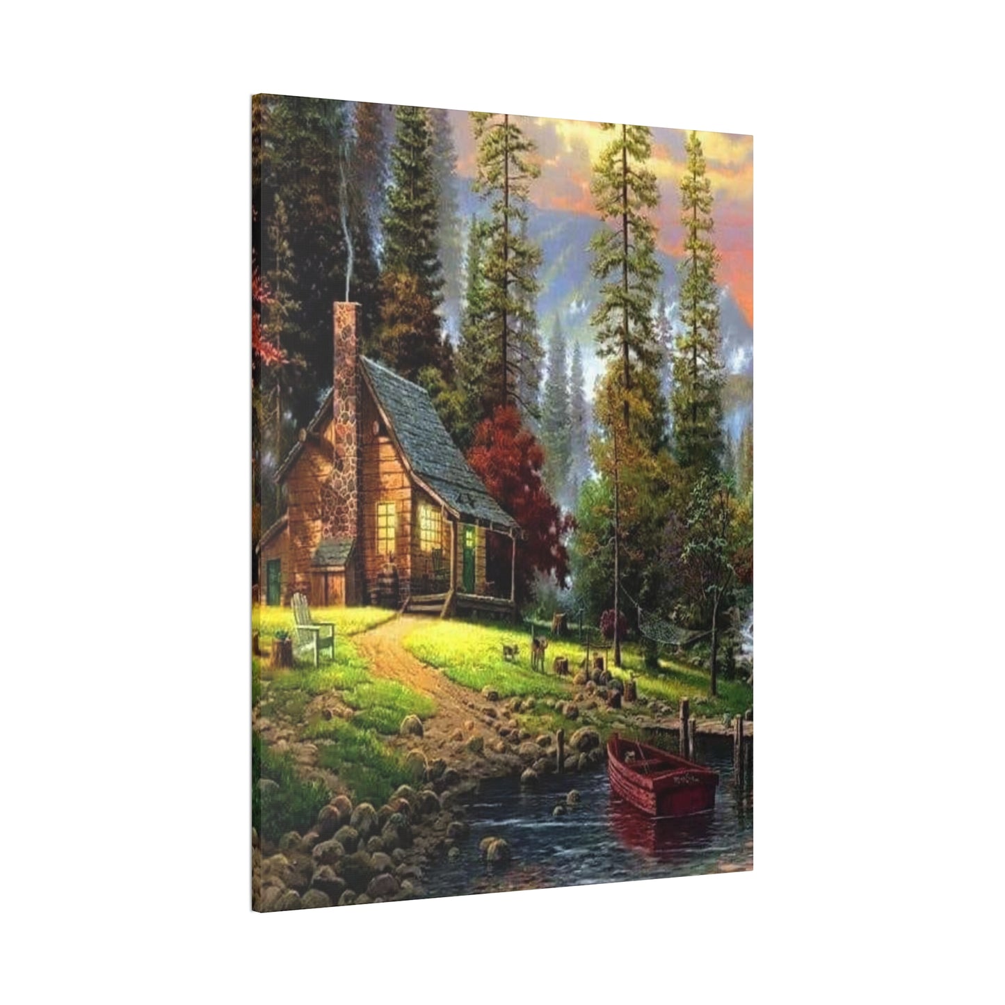 Cabin in the Woods - Canvas Stretched, 0.75"