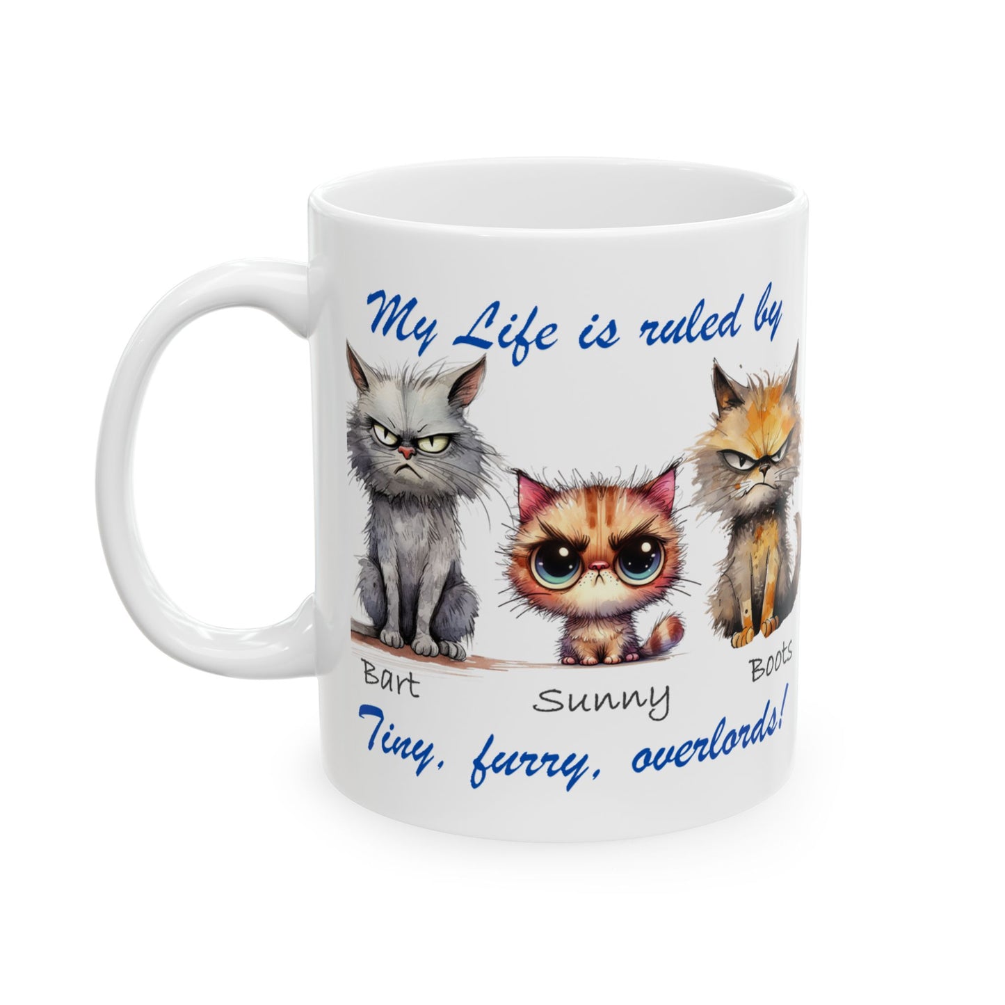 Furry Overlord - Personalized - Ceramic Mug, (11oz, 15oz) - Mother's Day - Father's Day