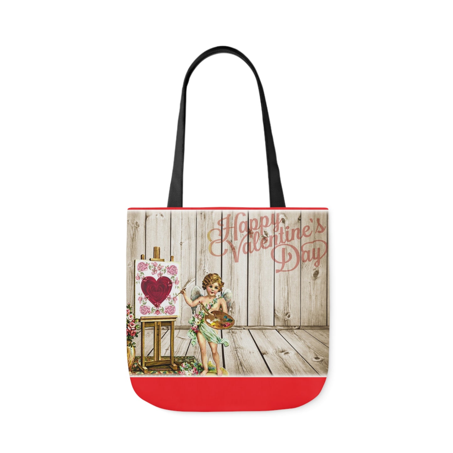 Valentines - Canvas Tote Bag, 5-Color Straps