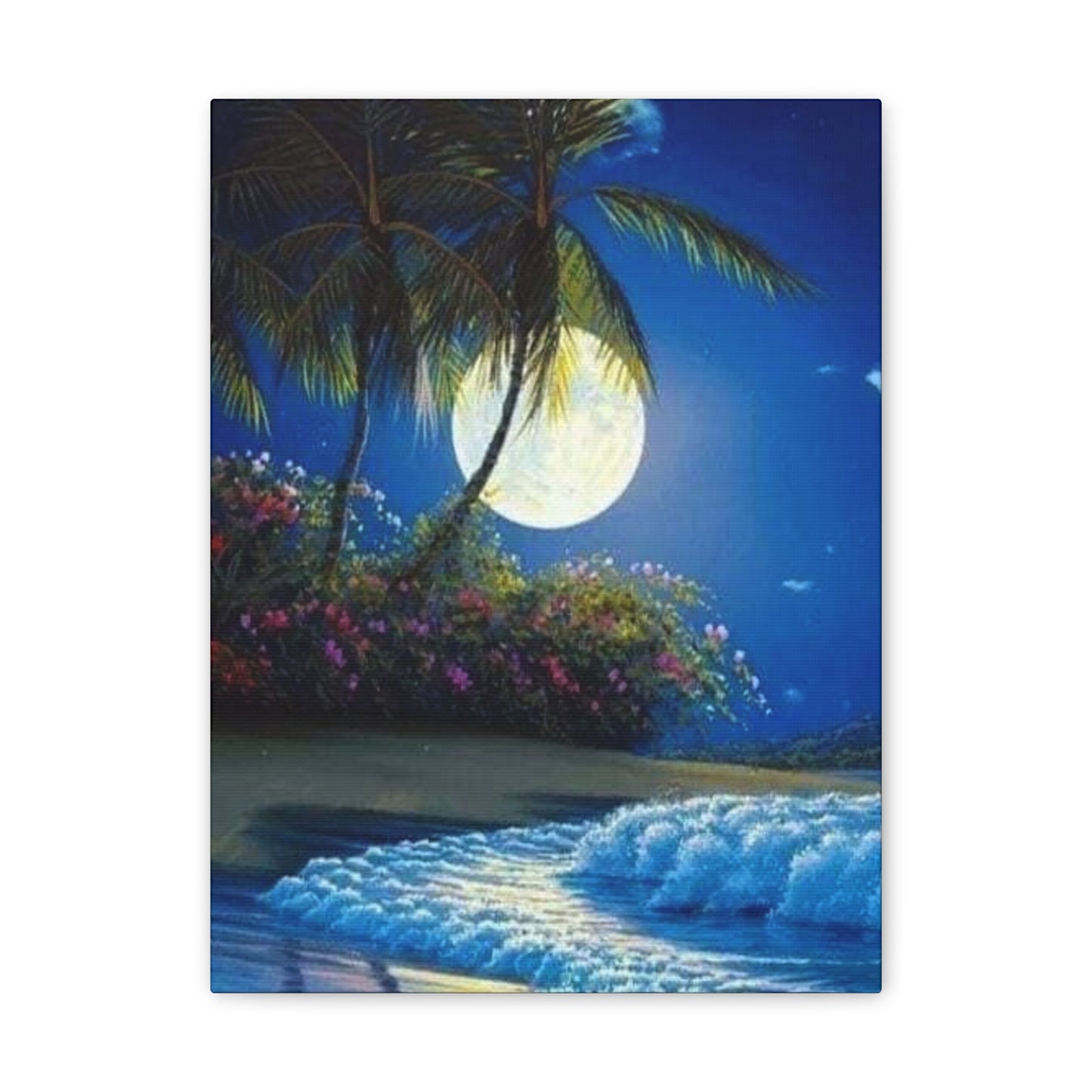 Desert Island Moon Light - Canvas Stretched, 0.75"