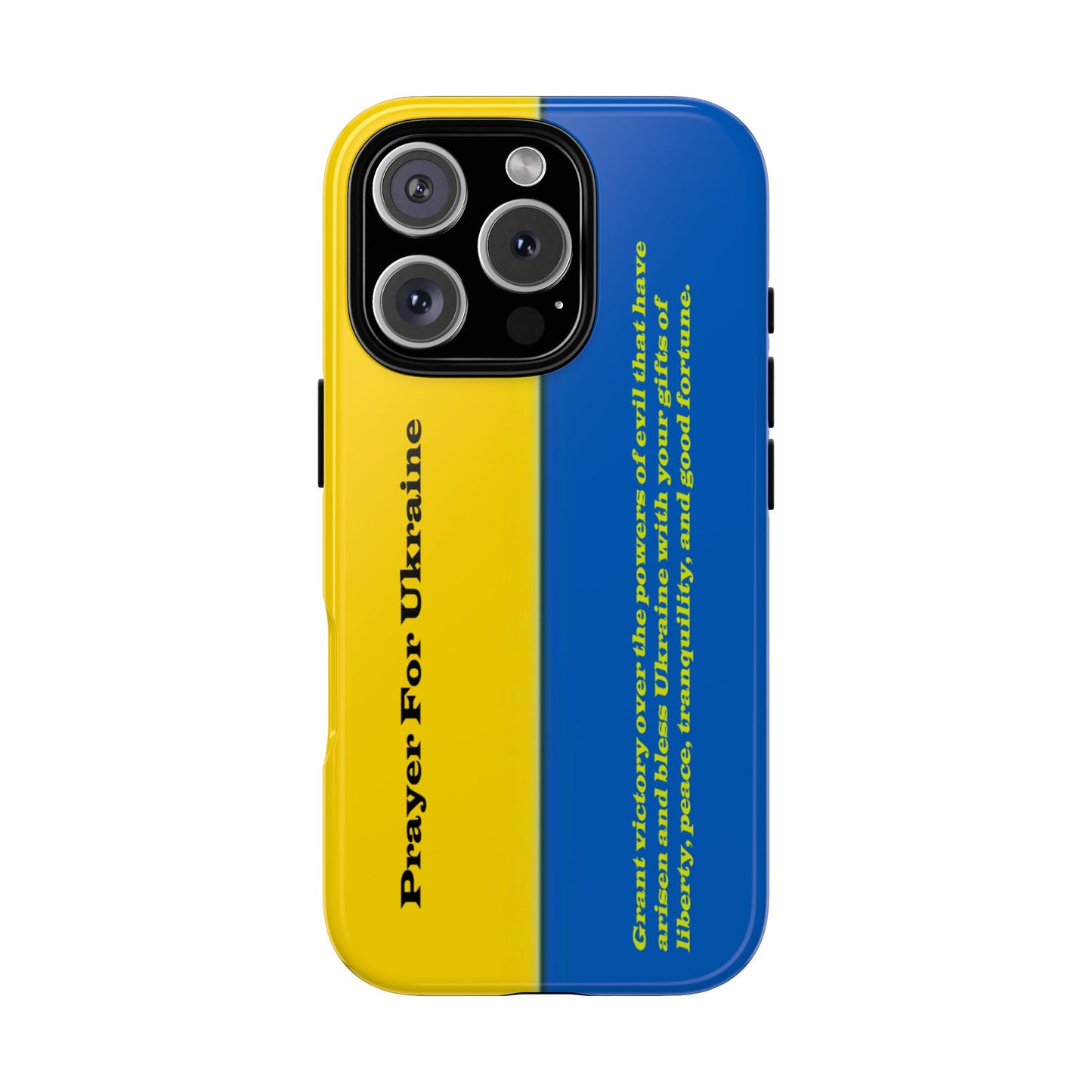 Flag of Ukraine with Prayer - Flag Phone Cases