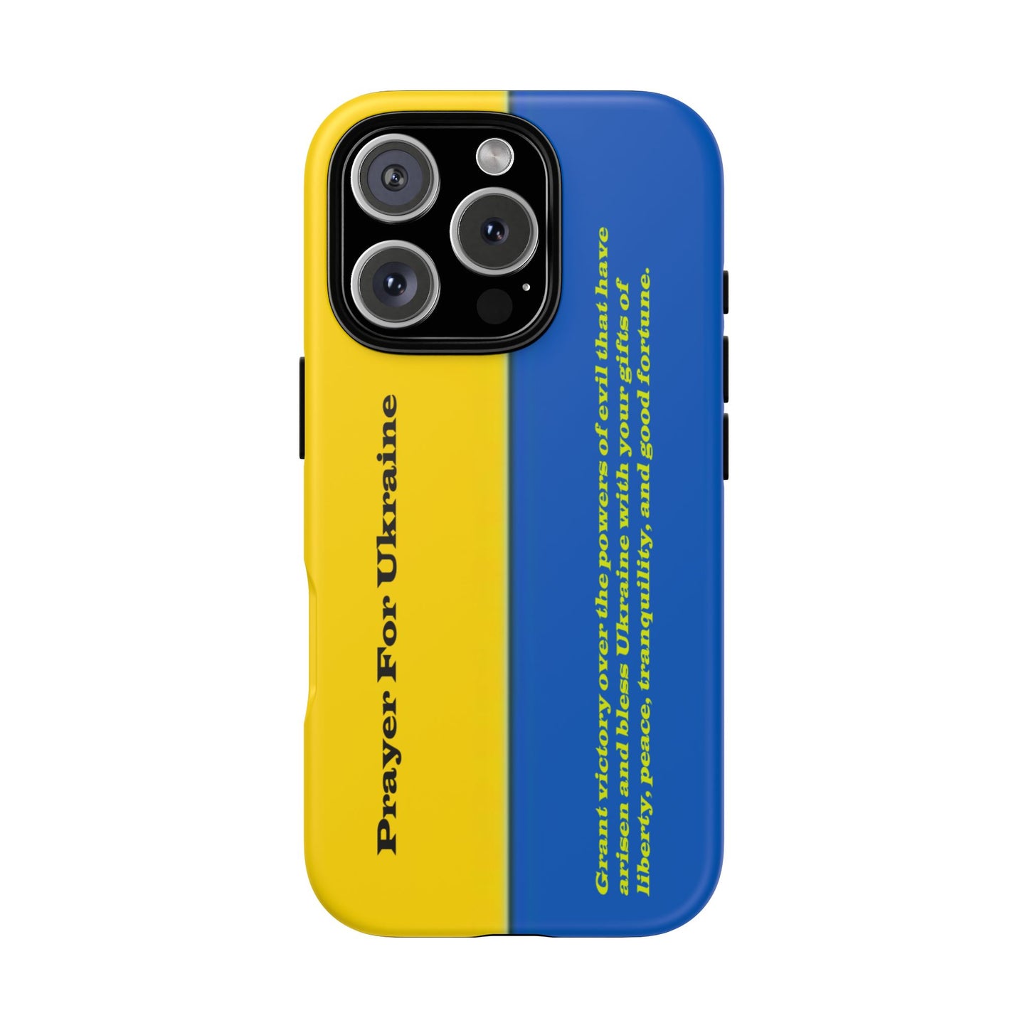 Flag of Ukraine with Prayer - Flag Phone Cases