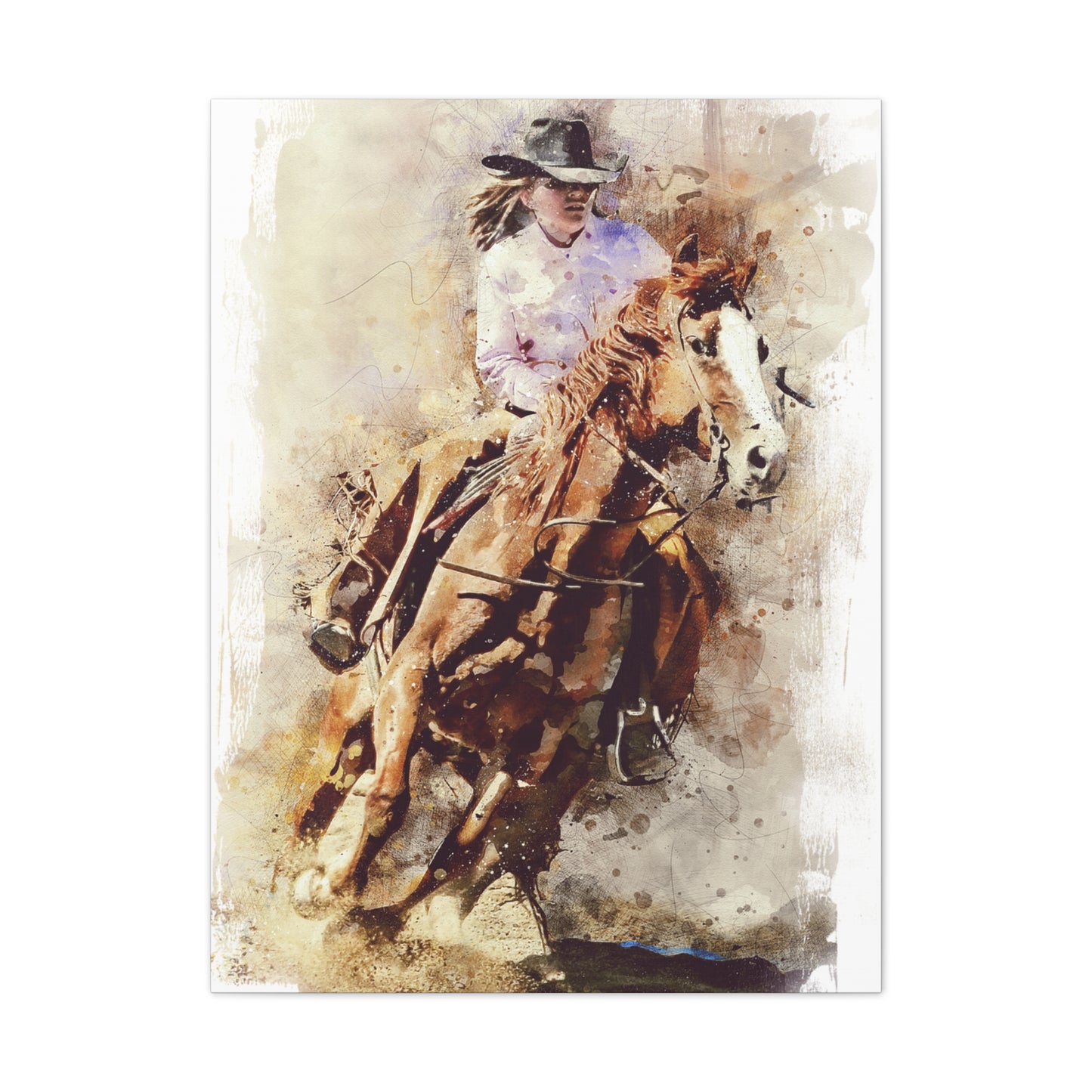 Barrel Racer - Canvas Stretched, 0.75" - Mother's Day