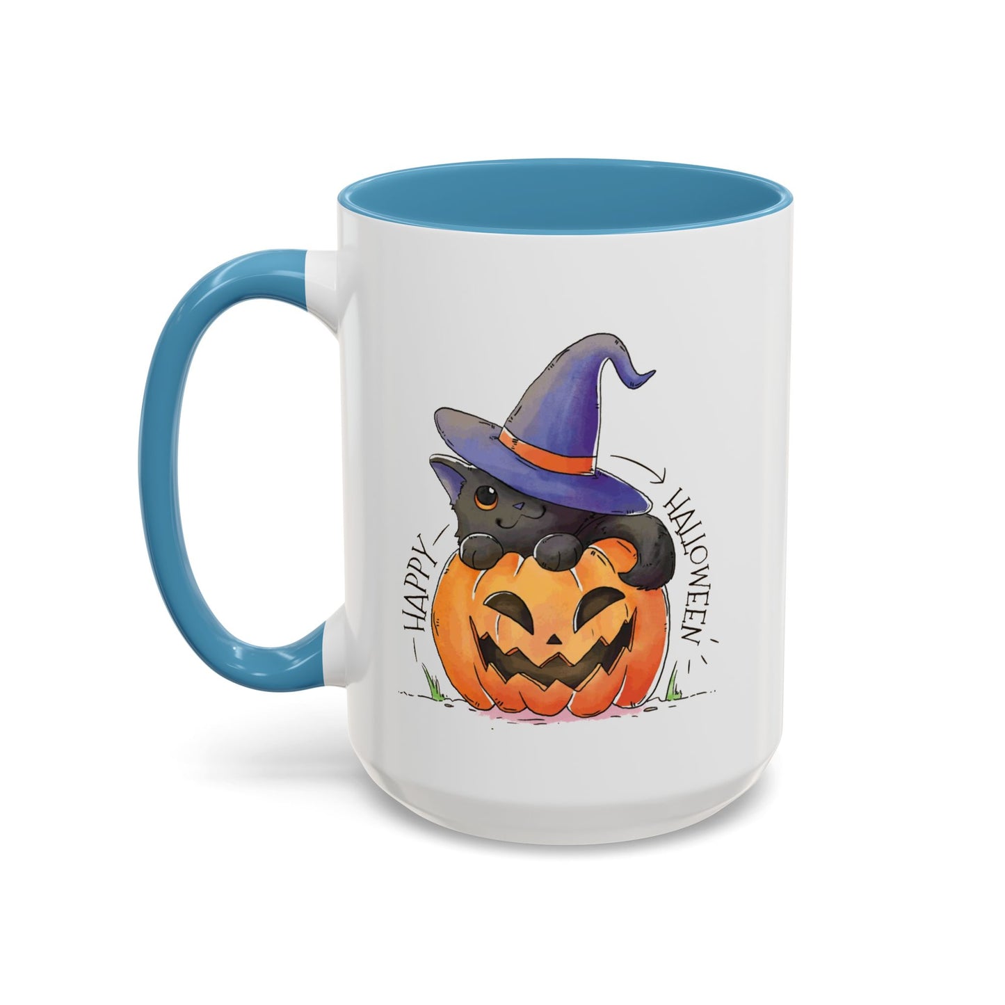 Happy Halloween - Accent Coffee Mug (11, 15oz) - Halloween