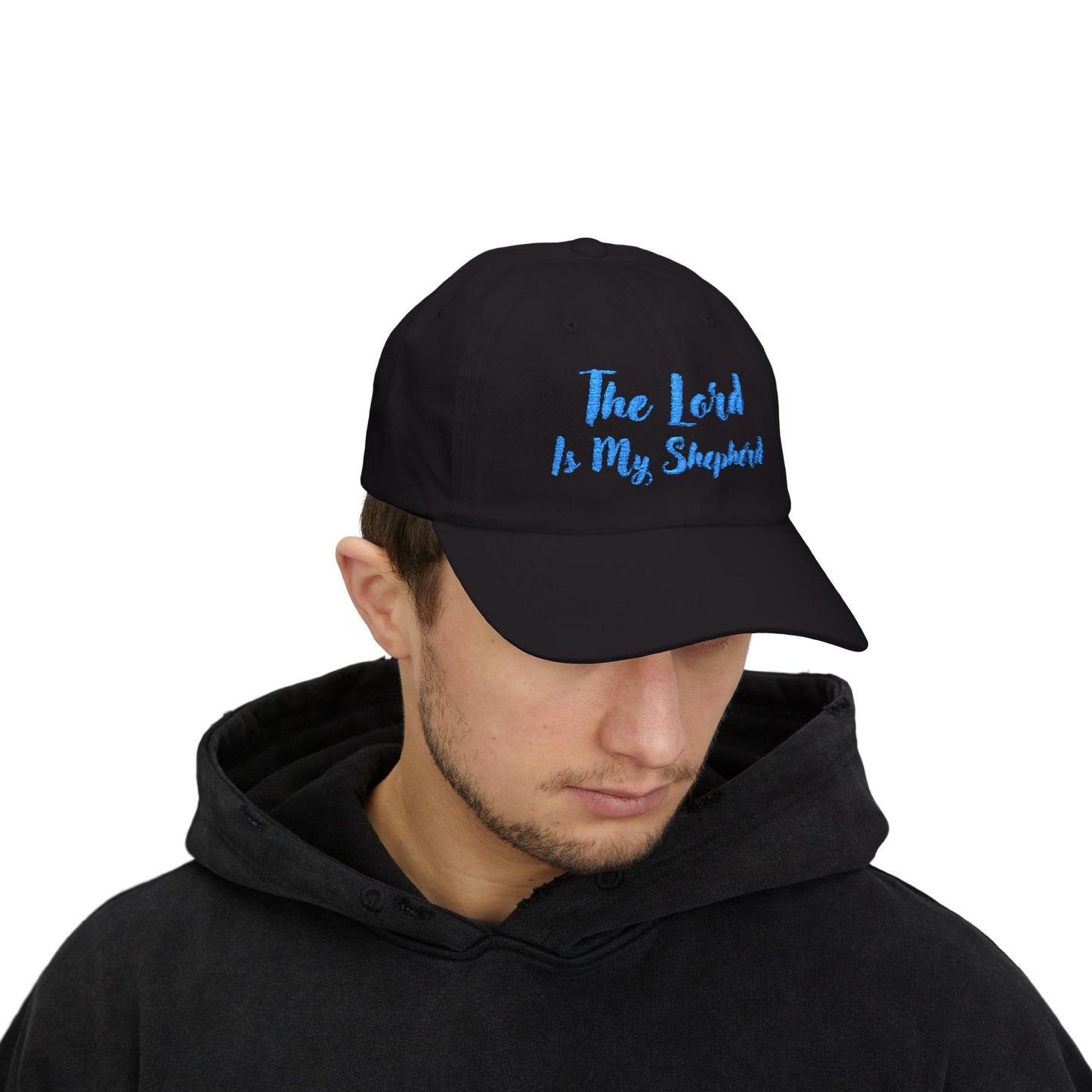 The Lord is My Shepherd in Light Blue - Embroidered - Classic Dad Baseball Cap - Easter - Mother's Day - Father's Day