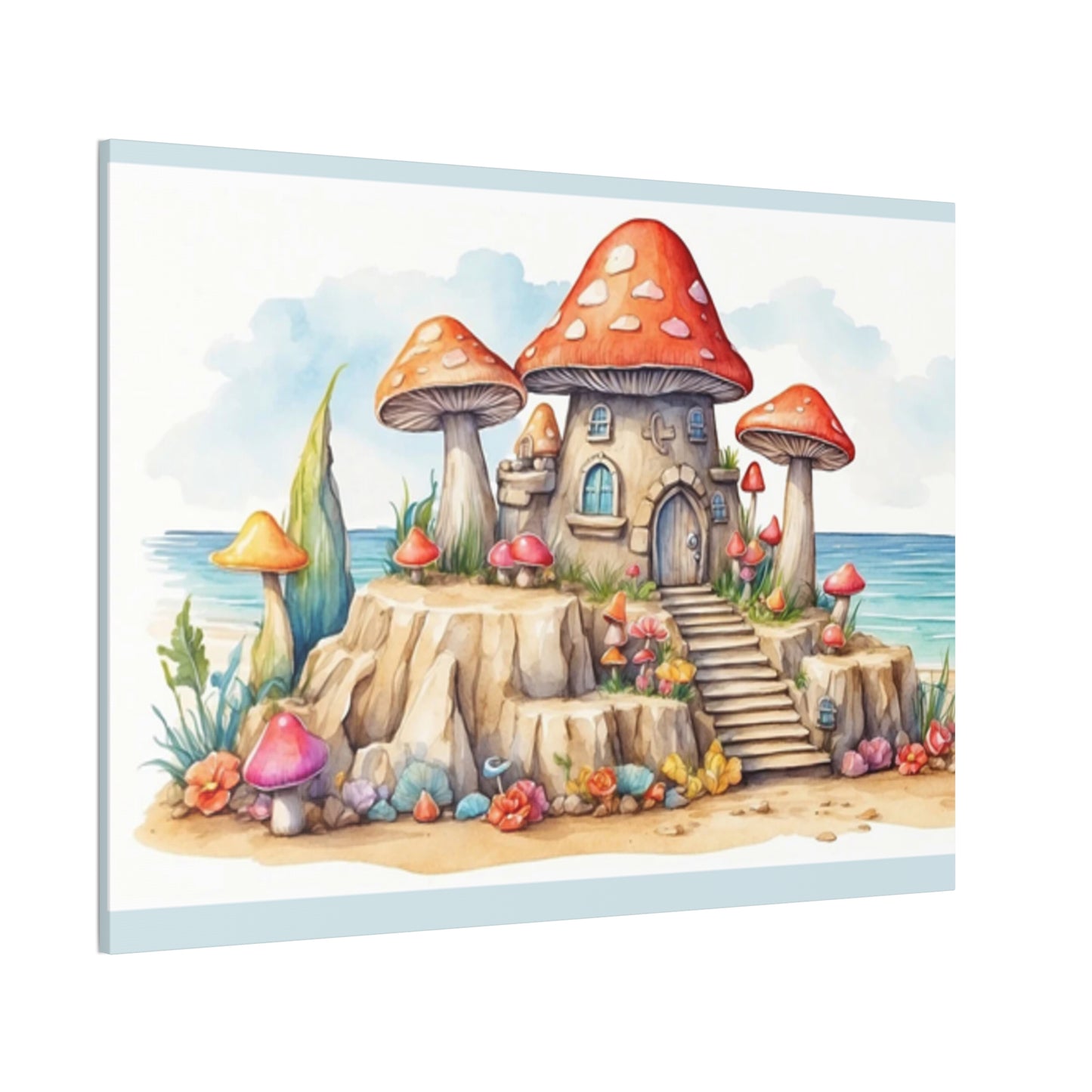 Mushroom House - Canvas Stretched, 0.75"