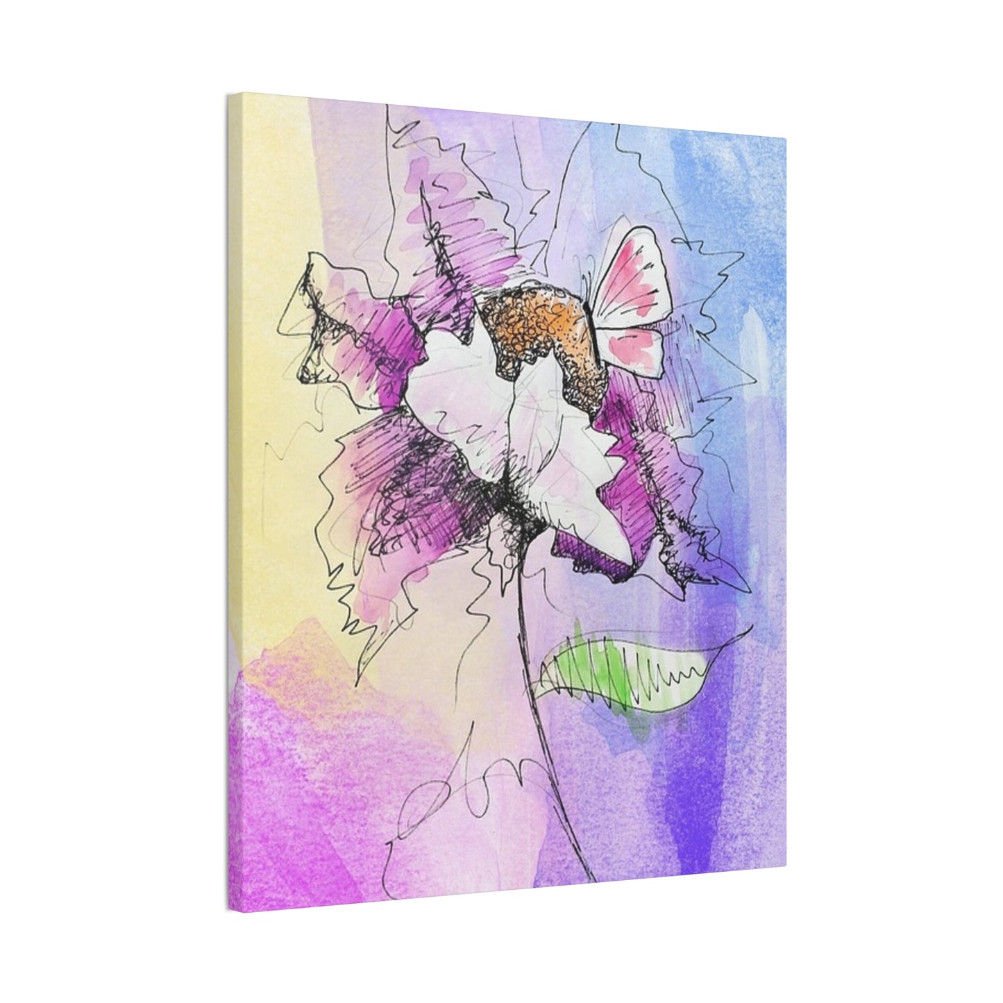 Abstract Flower - Canvas Stretched, 0.75"