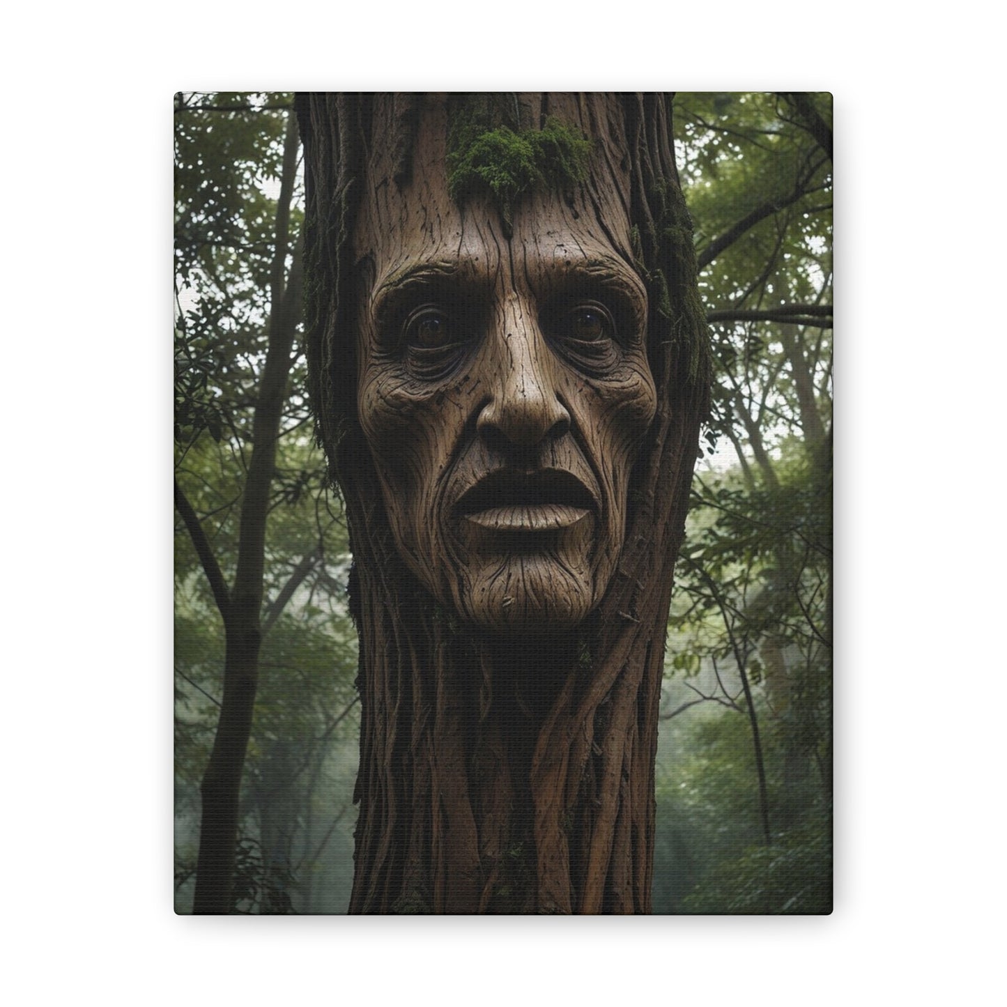 Face in the tree - Canvas Stretched, 0.75"