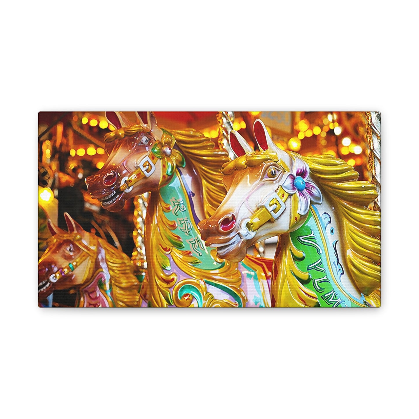 Carousel Horses 1 - Canvas Stretched, 0.75"