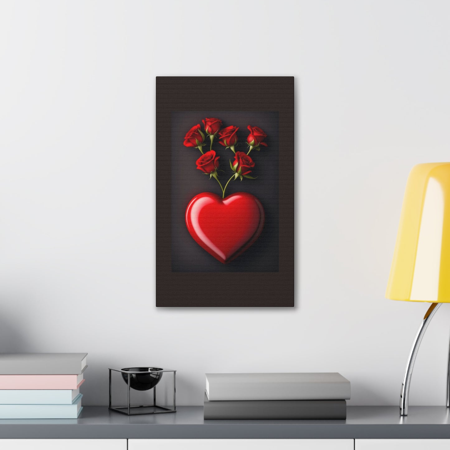 Heart and Roses - Canvas Stretched, 0.75" - Mother's Day