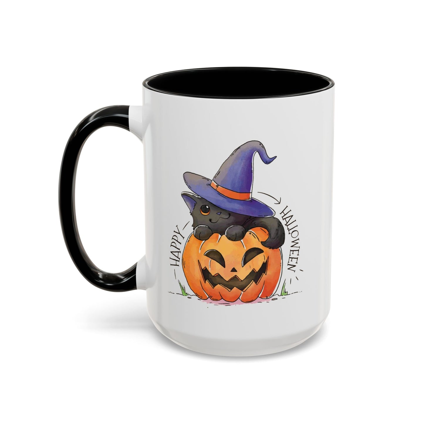 Happy Halloween - Accent Coffee Mug (11, 15oz) - Halloween