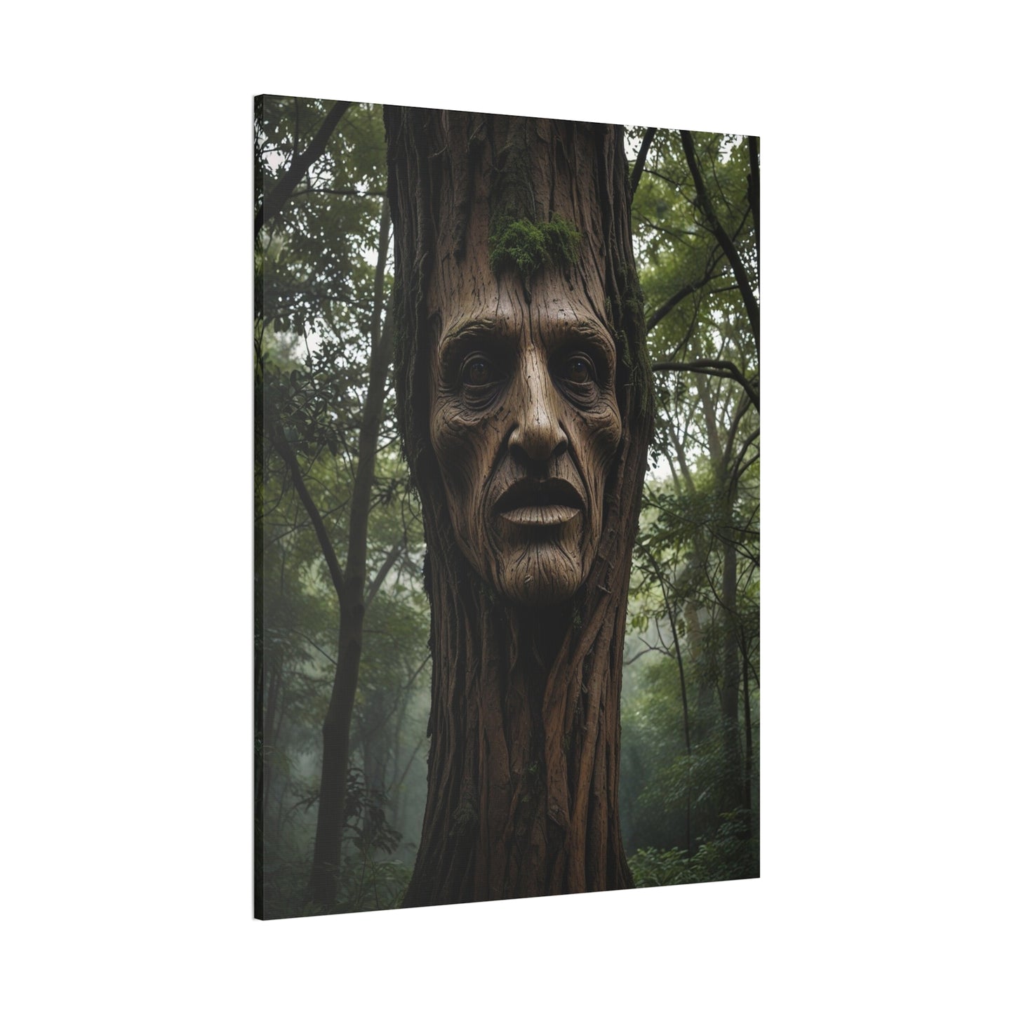 Face in the tree - Canvas Stretched, 0.75"