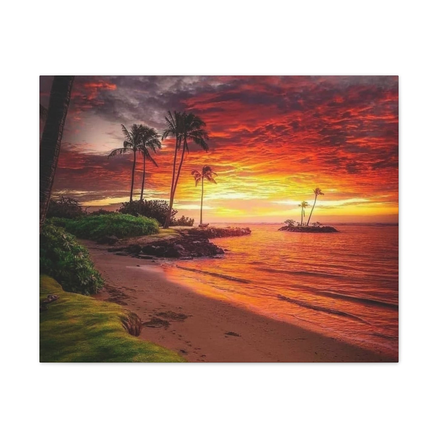 Sunset Island - Canvas Stretched, 0.75"