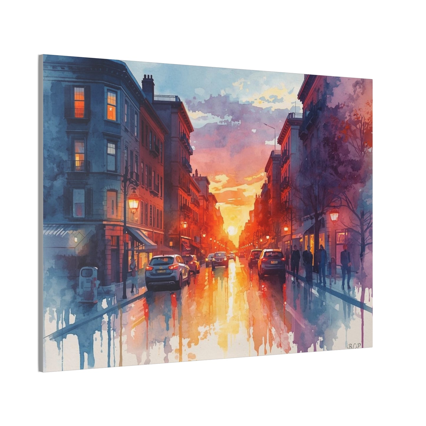 City Street - Canvas Stretched, 0.75" - 2026 Wall Art - Places