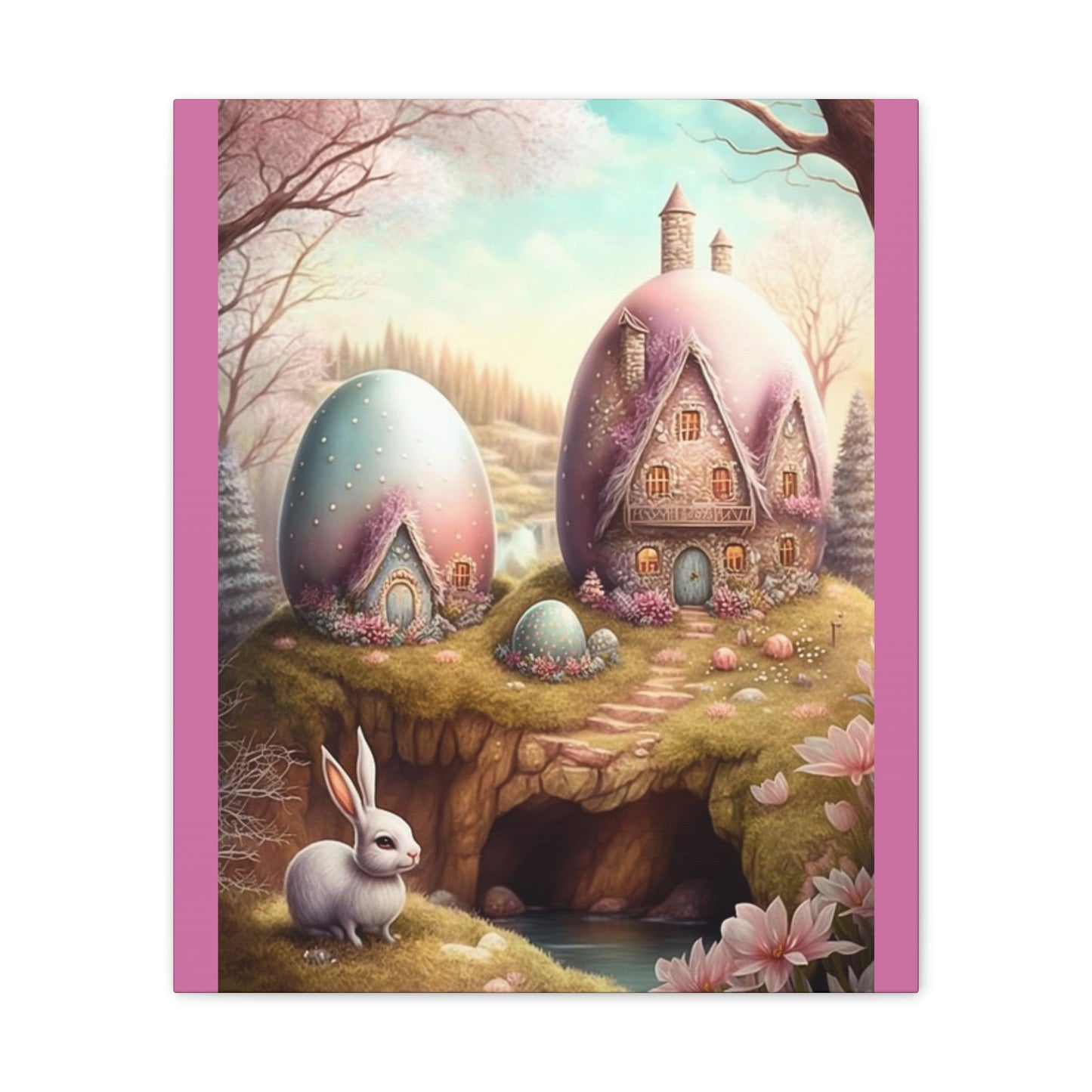 Bunny Hut - Canvas Stretched, 0.75" - Easter