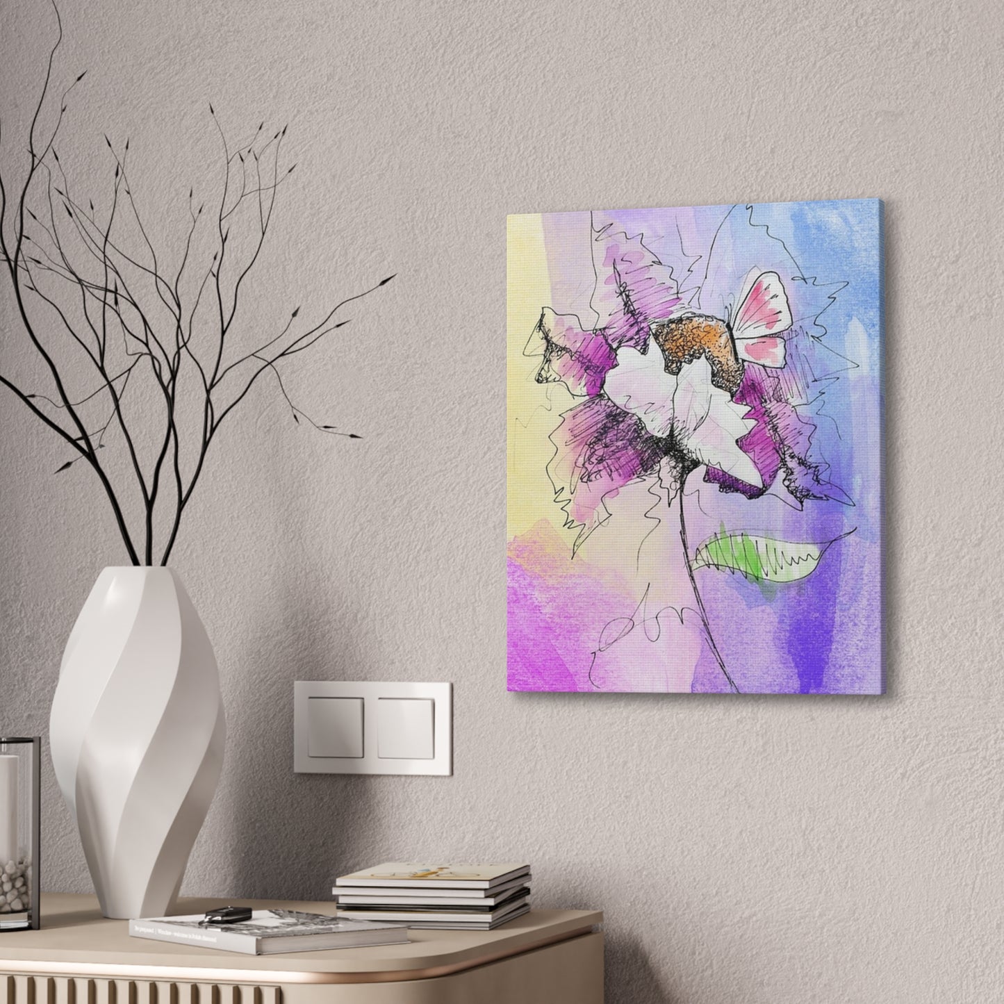 Abstract Flower - Canvas Stretched, 0.75"