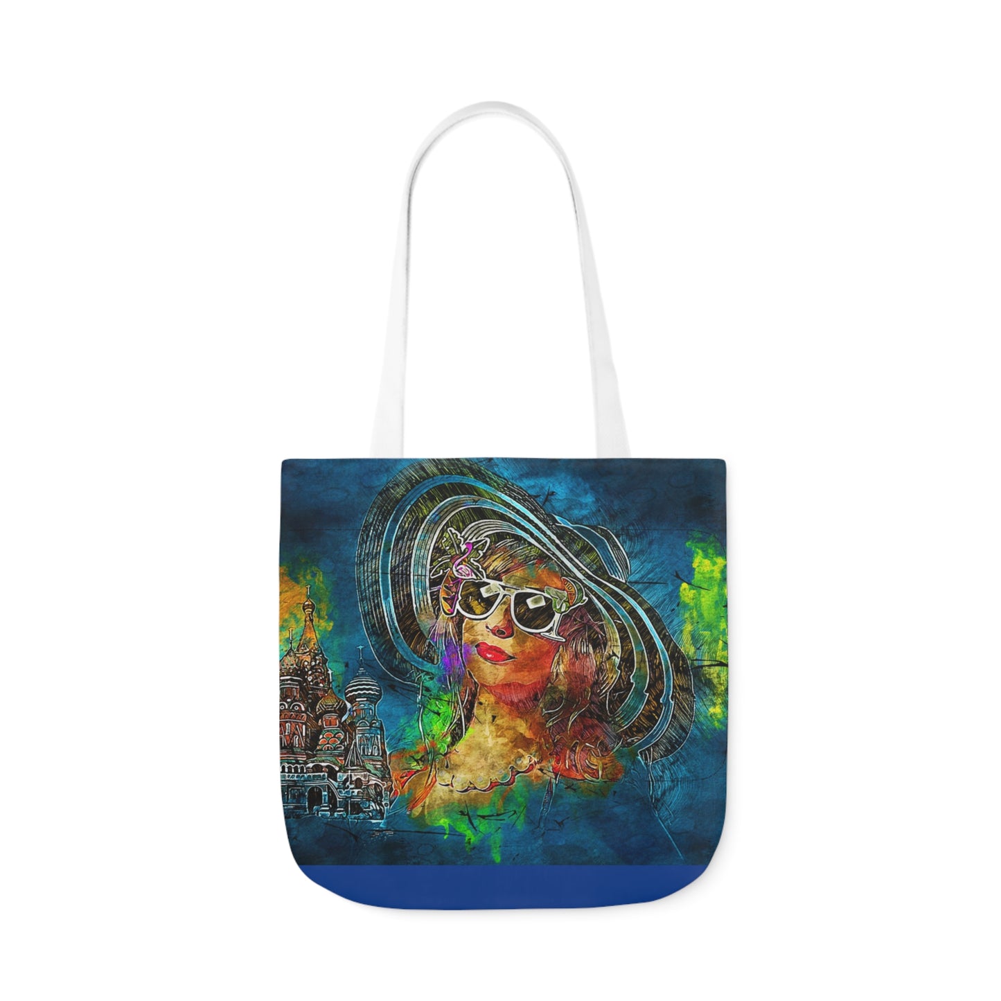 Russian Woman - Canvas Tote Bag, 5-Color Straps