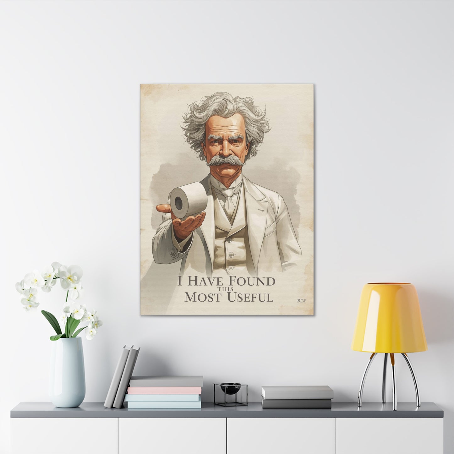 Twain - Canvas Stretched, 0.75" - 2026 Wall Art - Bathroom Humor