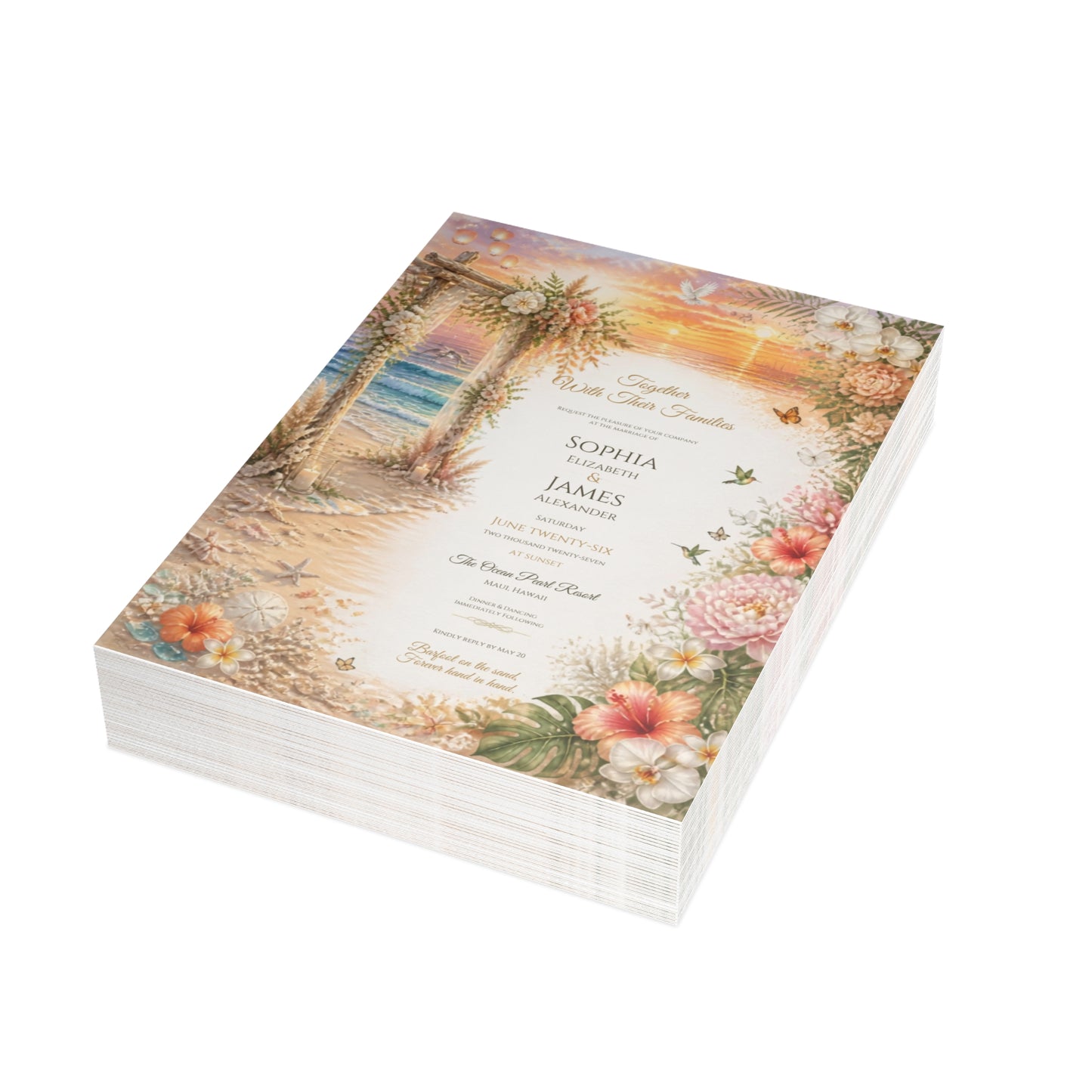 Hawaiian Wedding - Postcard Bundles (envelopes included)
