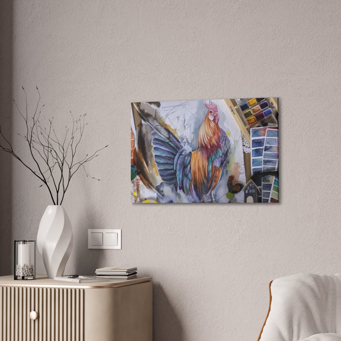 Rooster Art - Canvas Stretched, 0.75"