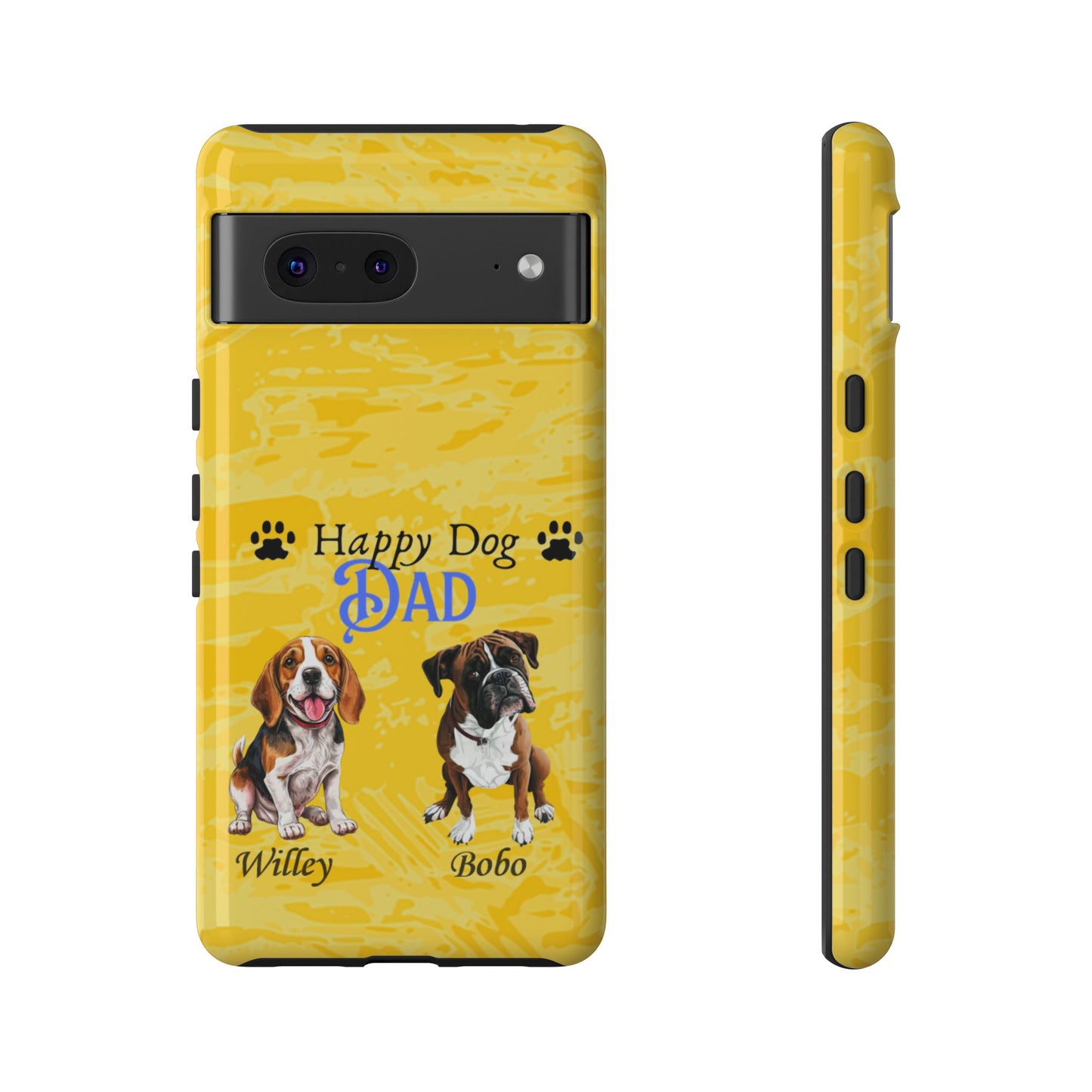 Happy Dog Dad - Personalized - Whimsical Phone Cases - Father's Day