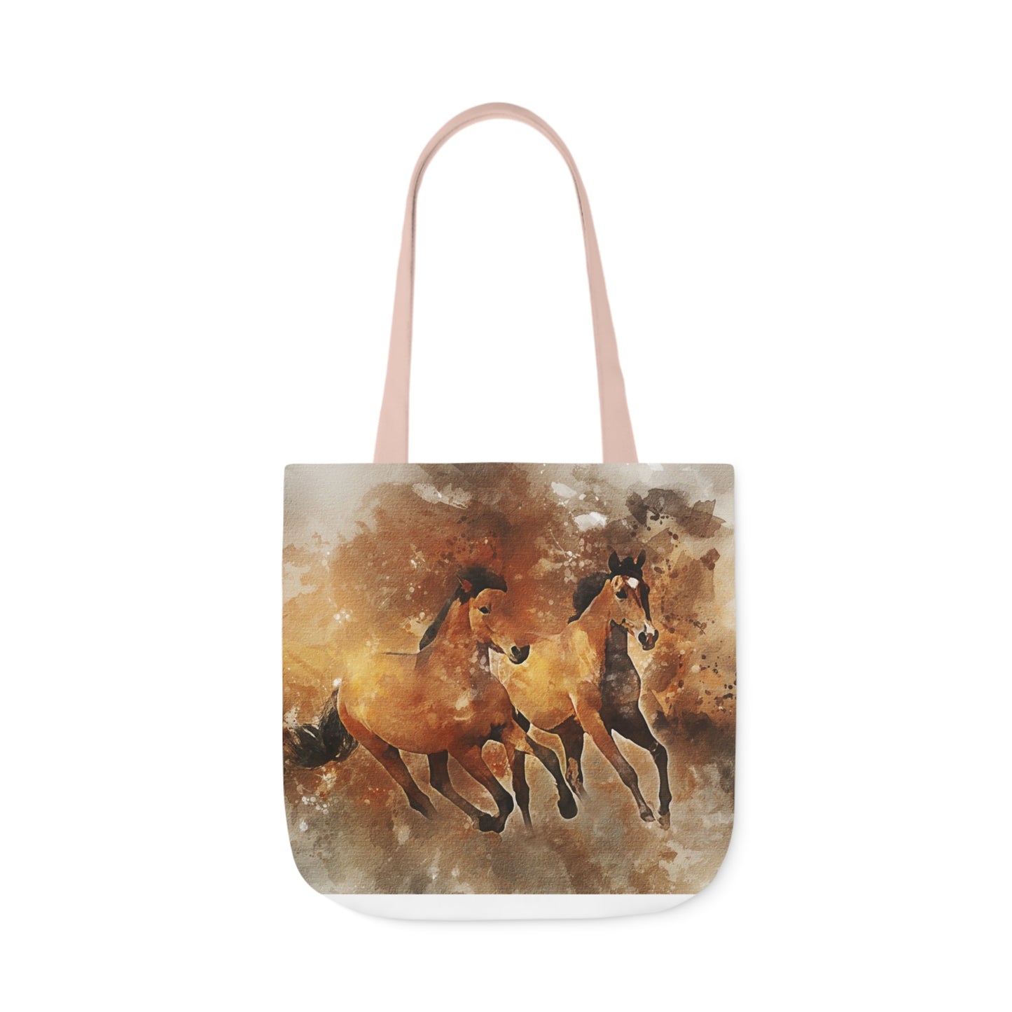 Horses - Canvas Tote Bag, 5-Color Straps