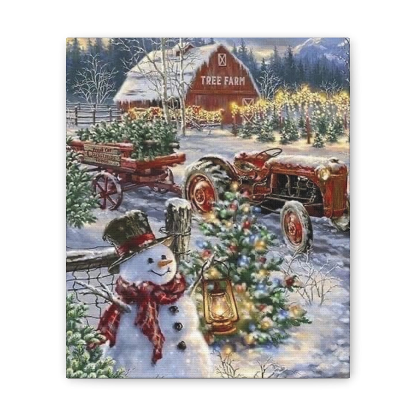 On the Farm - Canvas Stretched, 0.75" Christmas