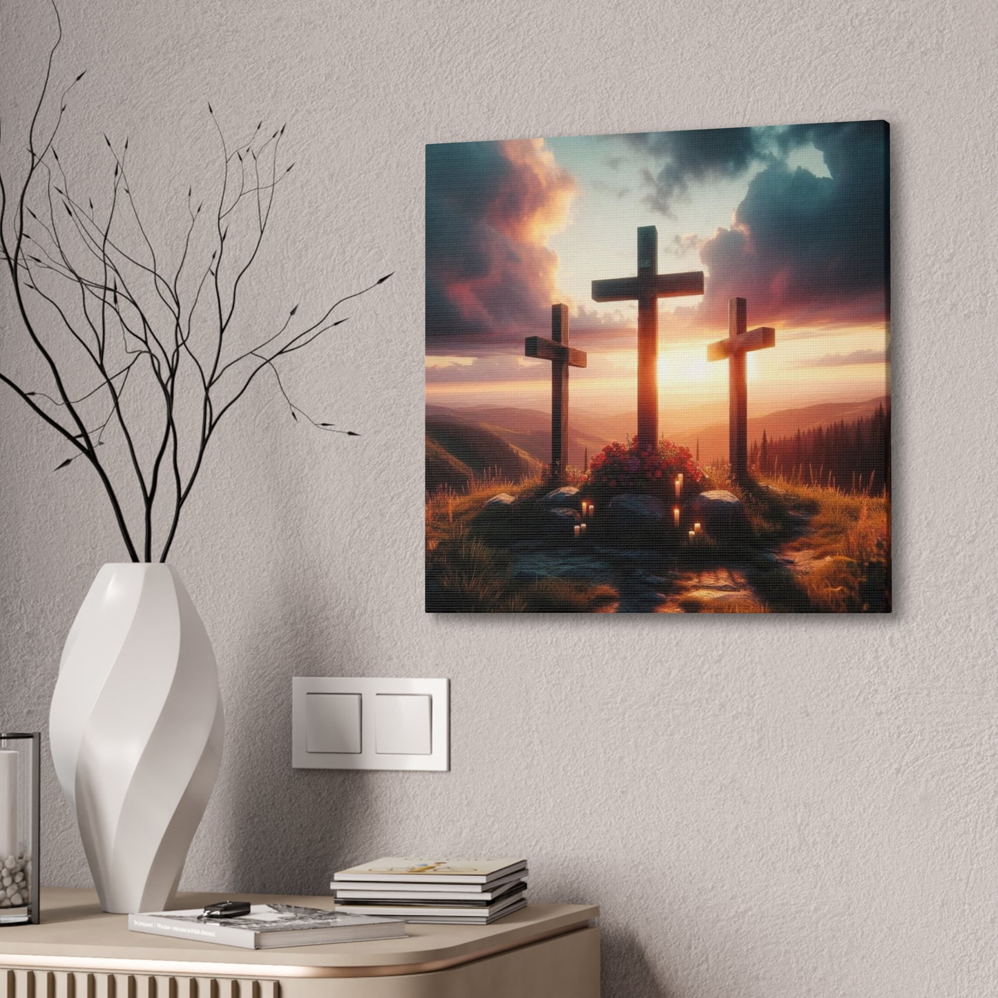 aa-Calvary -  Canvas Stretched, 0.75" - Father's Day - Mother's Day - Easter