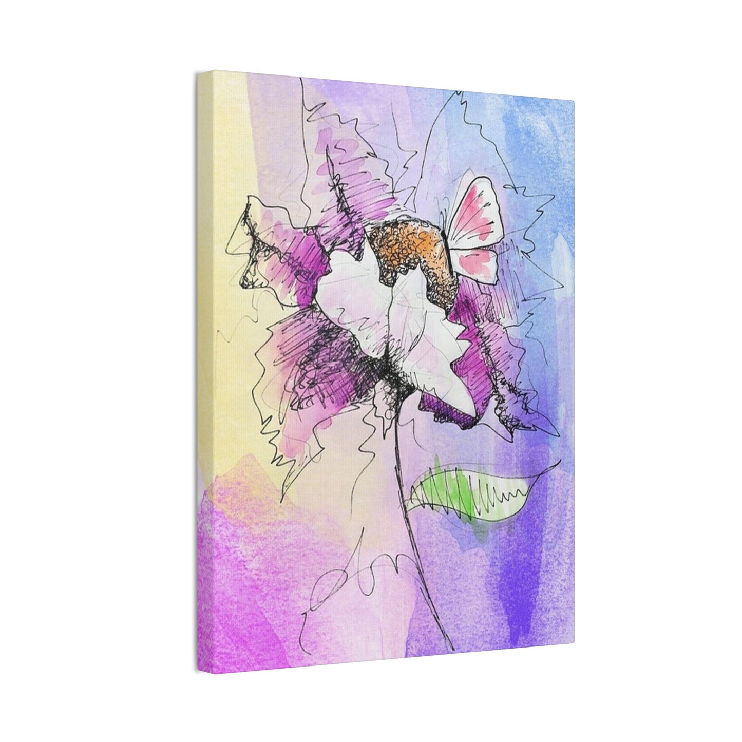 Abstract Flower - Canvas Stretched, 0.75"