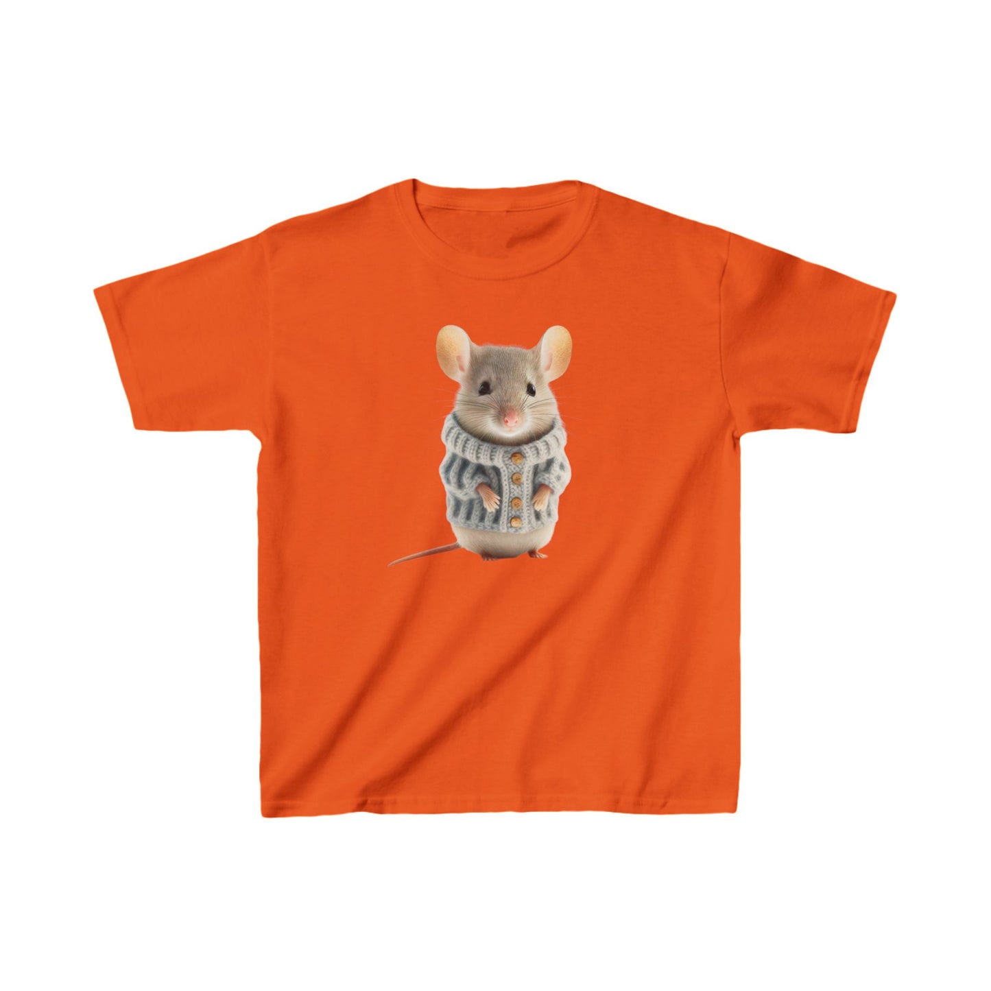 Kids H= Mouse in a Sweater - Heavy Cotton™ T-Shirts