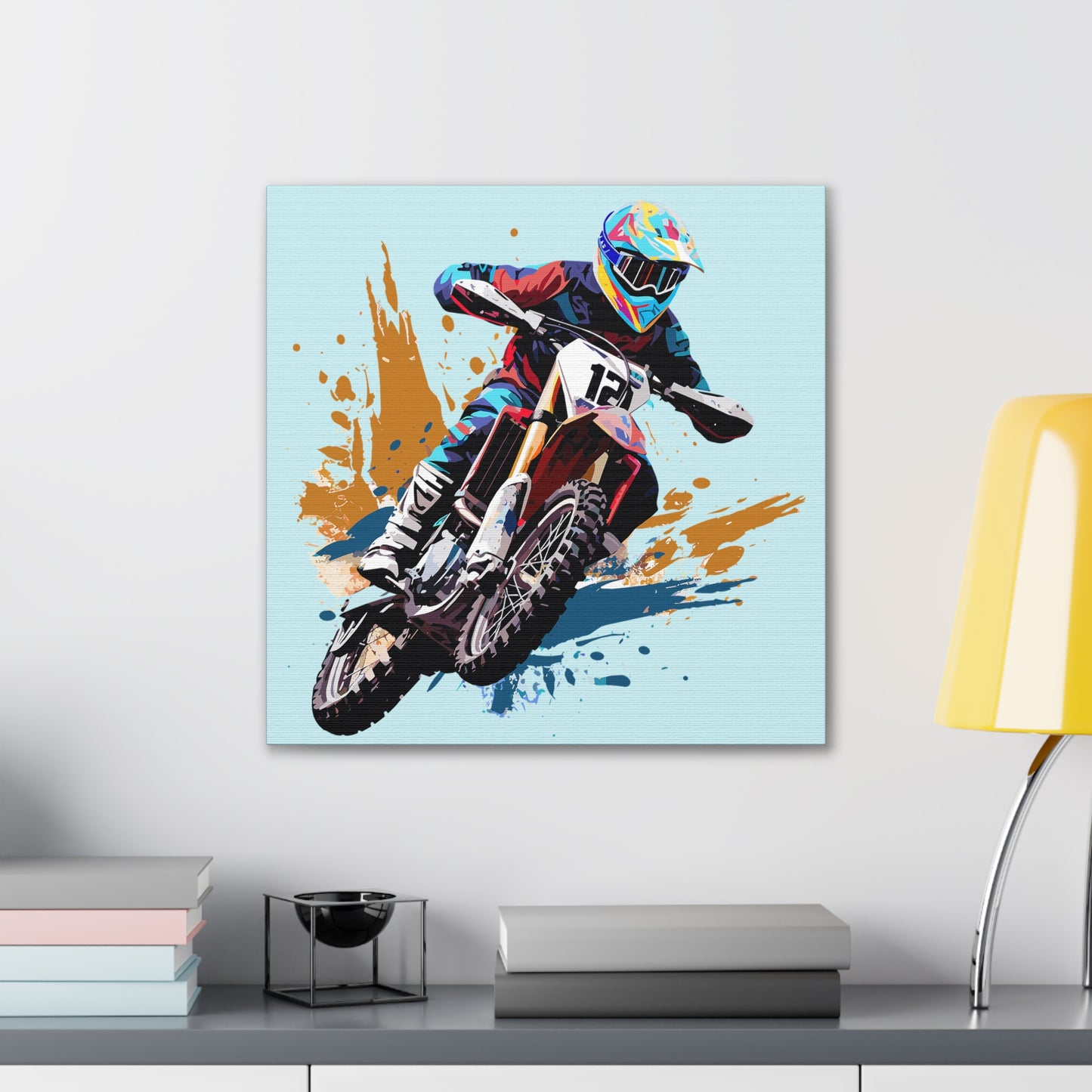 Moto Cross - Canvas Stretched, 0.75" - 2026 Wall Art - Sports