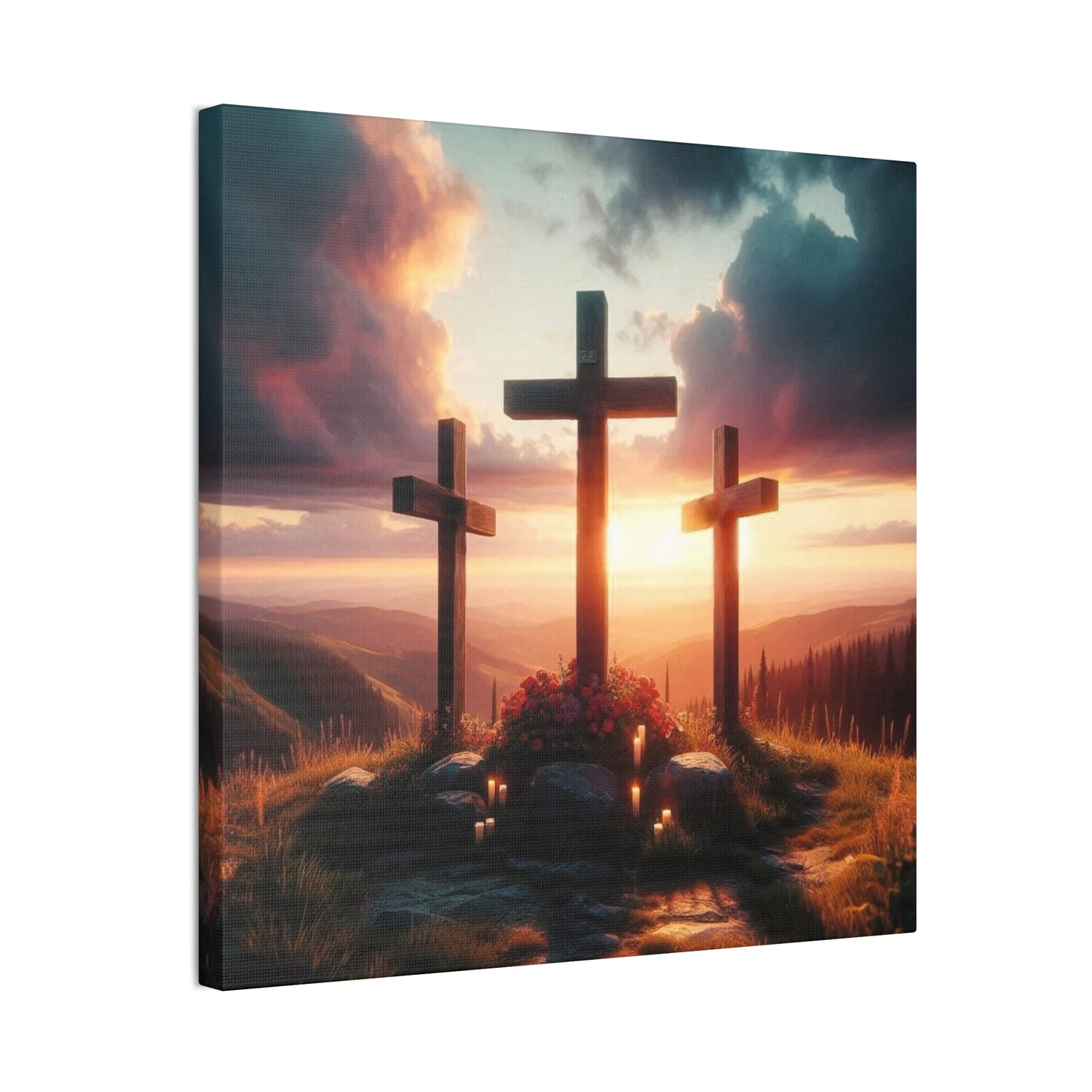 aa-Calvary -  Canvas Stretched, 0.75" - Father's Day - Mother's Day - Easter