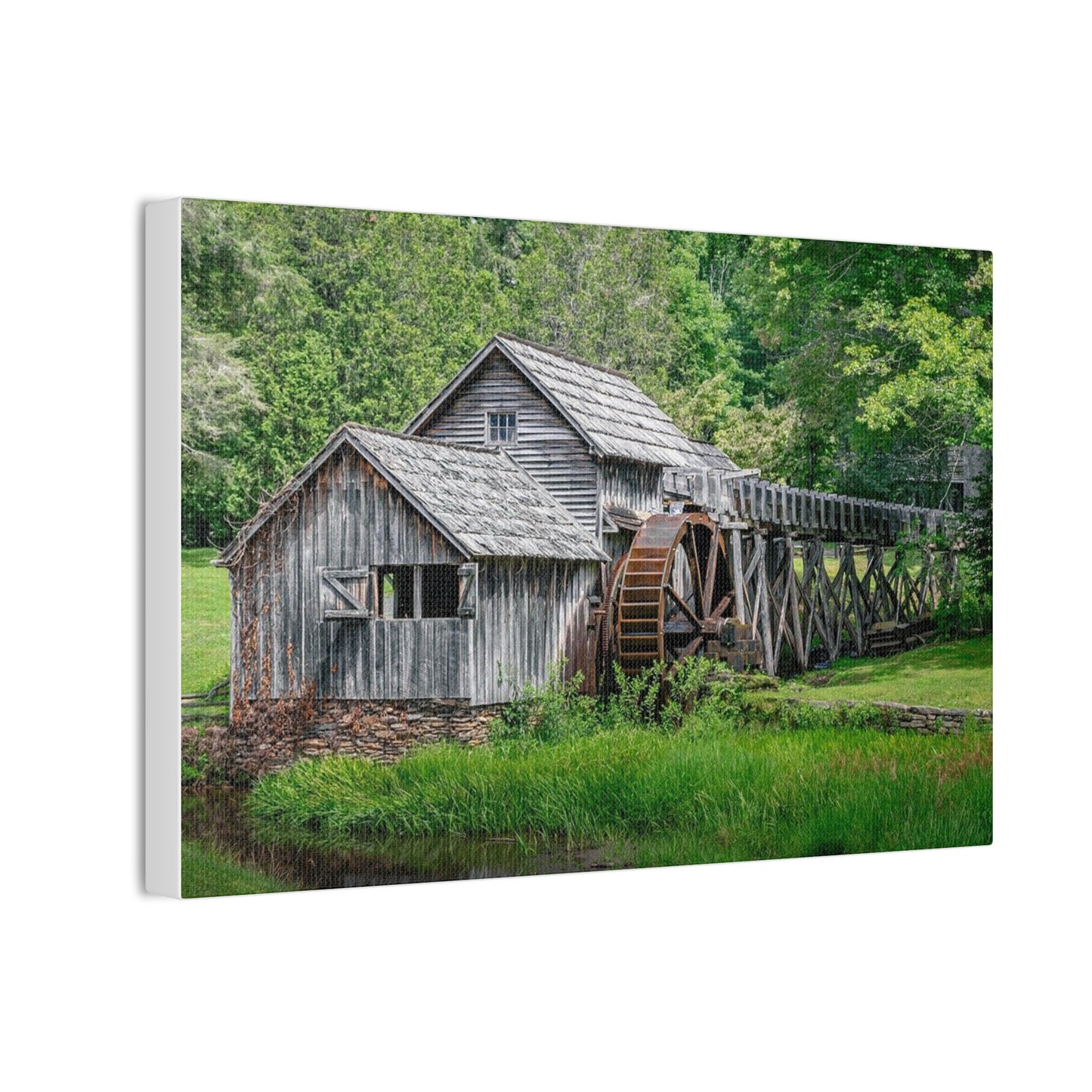 Water Wheel - Canvas Stretched, 0.75"