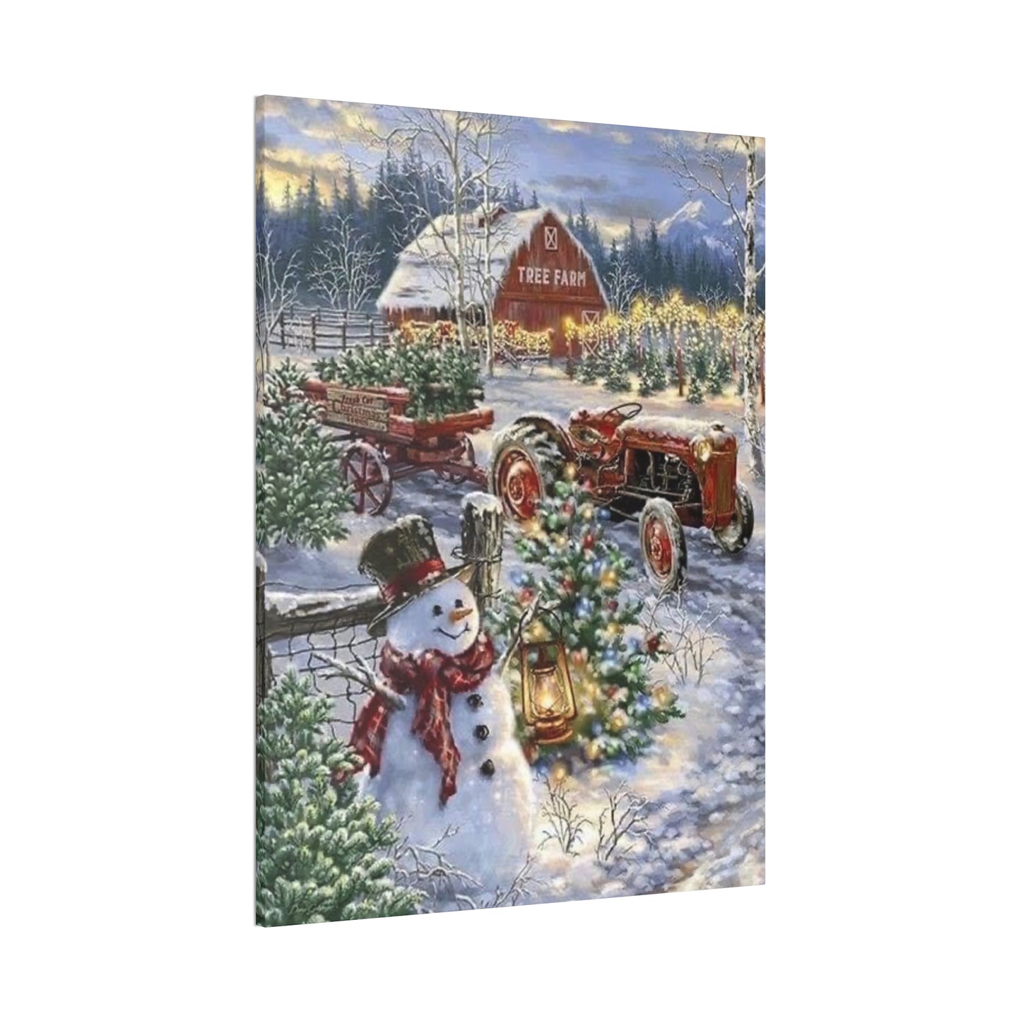 On the Farm - Canvas Stretched, 0.75" Christmas