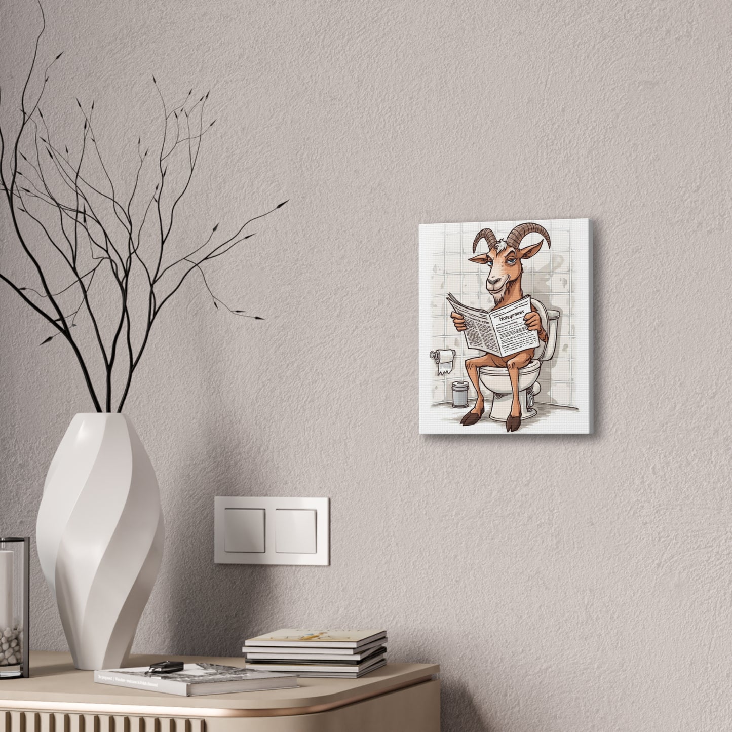 Billy on the can - Canvas Stretched, 0.75" - Wall Art 2026 - Bathroom Humor