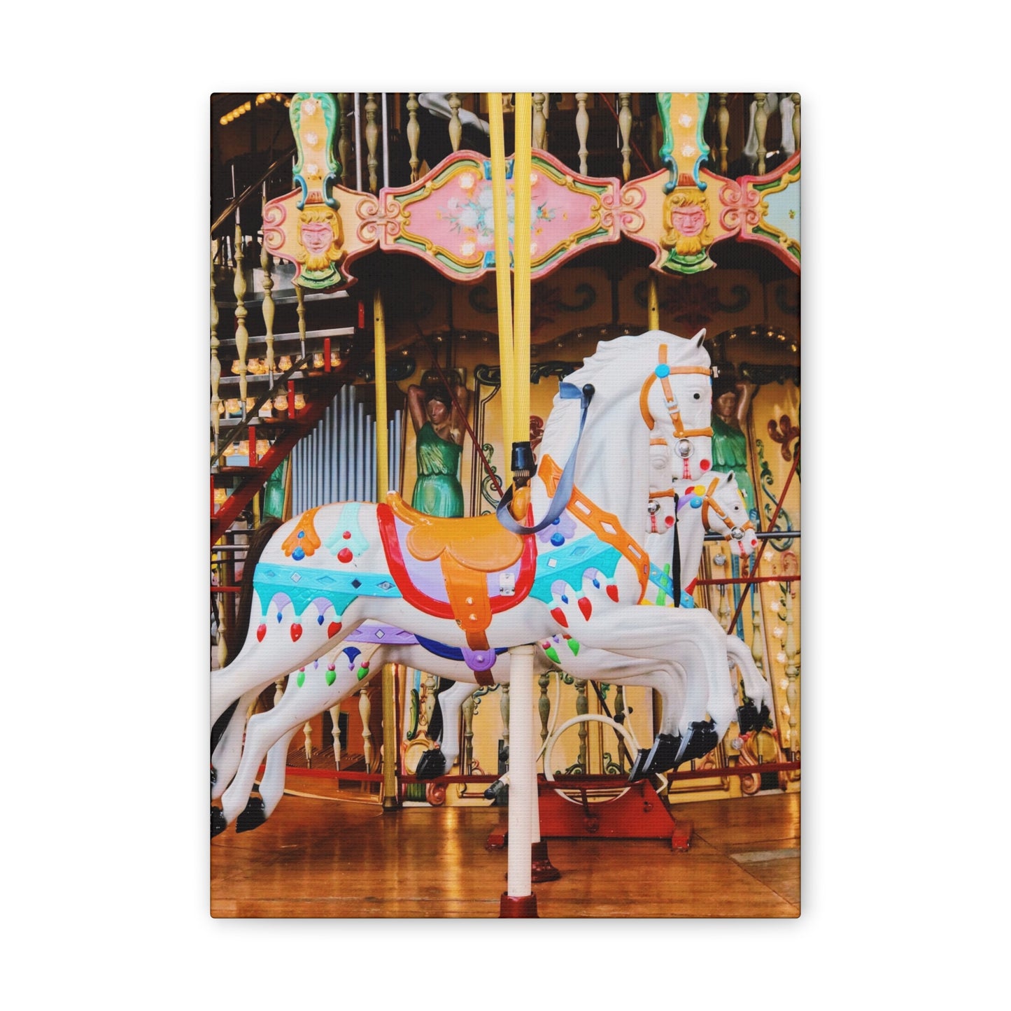 Carousel Horses - Canvas Stretched, 0.75"