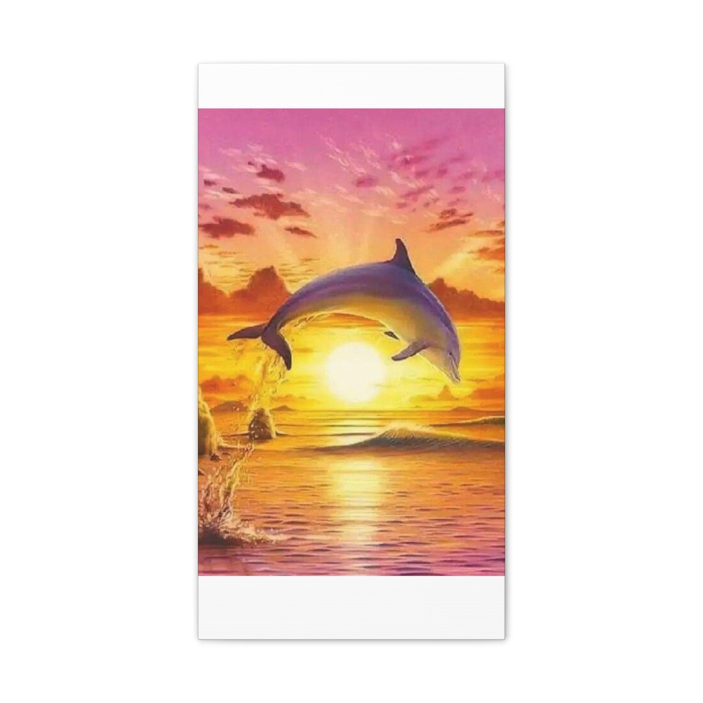 Dolphin - Canvas Stretched, 0.75"