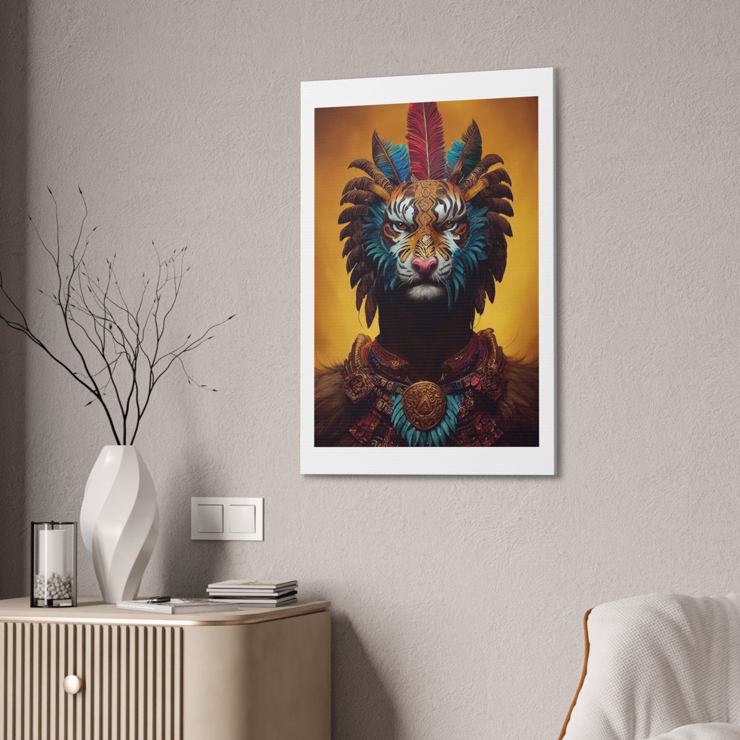 Lion Man - Canvas Stretched, 0.75"