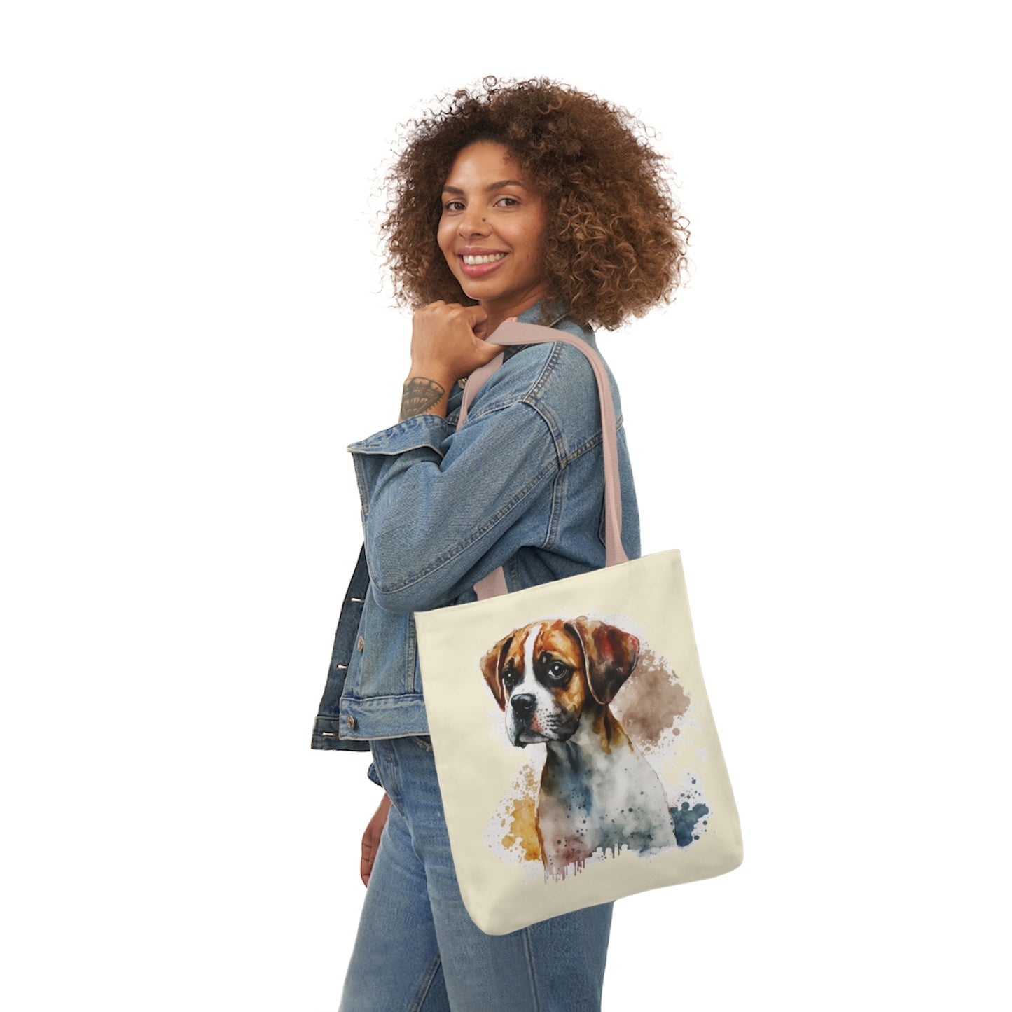 Boxer - Canvas Tote Bag, 5-Color Straps