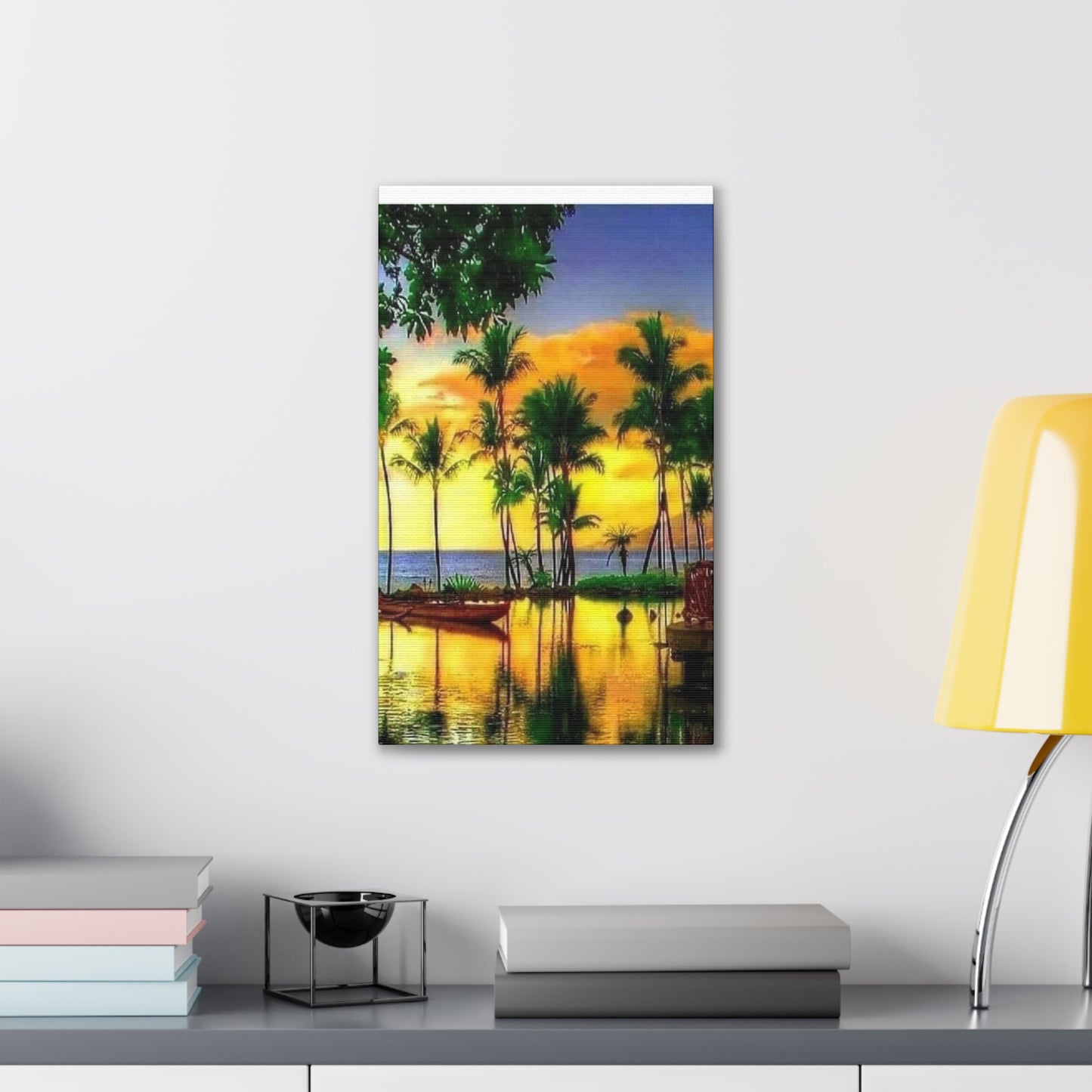 Island Lagoon - Canvas Stretched, 0.75"