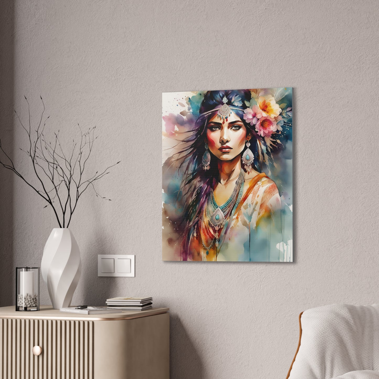 Indian Maiden - Canvas Stretched, 0.75" - 2026 Wall Art - Individuals