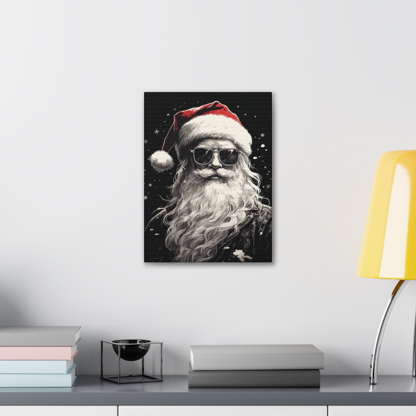 Hip Santa - Canvas Stretched, 0.75" - Christmas