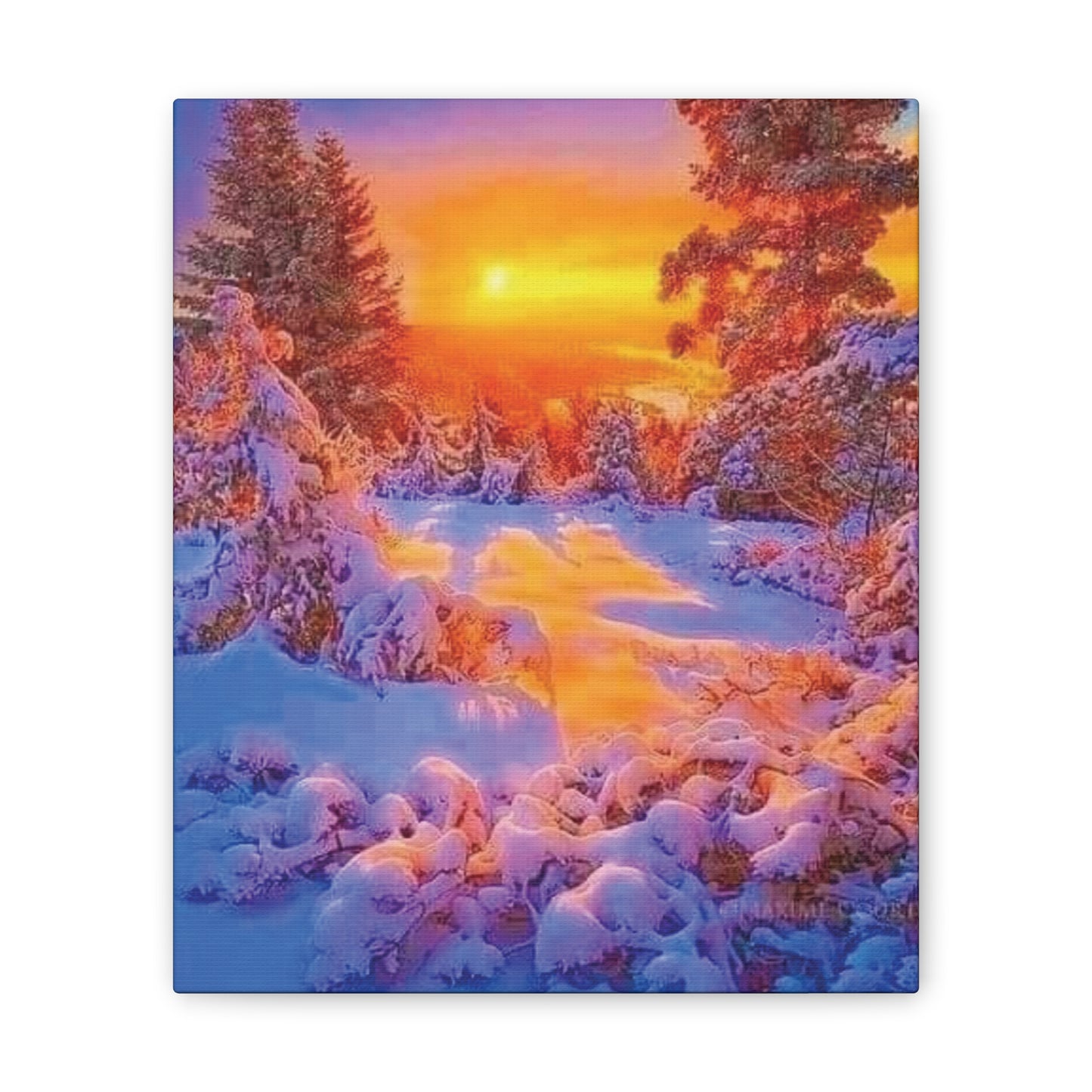 Winter Sunset - Canvas Stretched, 0.75"