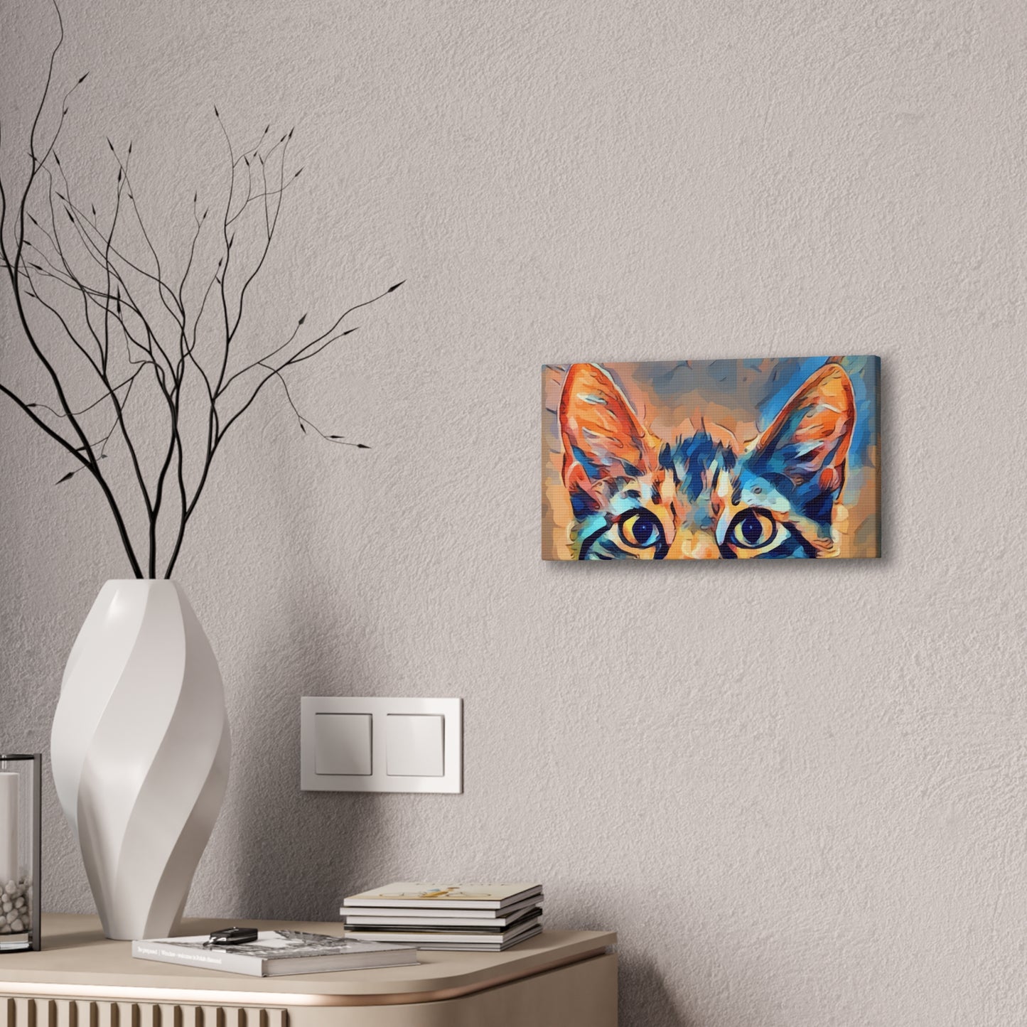 Spying Kitty - Canvas Stretched, 0.75"