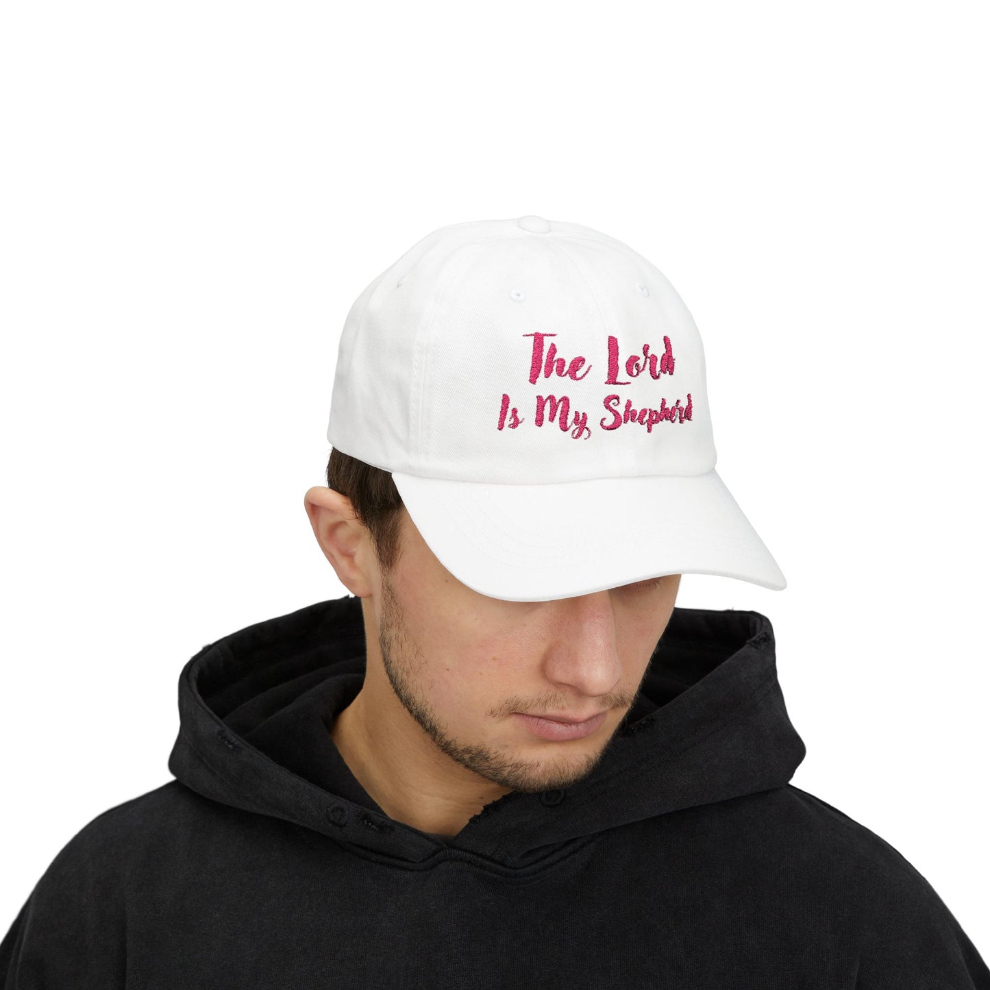 The Lord is My Shepherd in Pink- Embroidered - Classic Dad Baseball Cap - Easter - Mother's Day - Father's Day