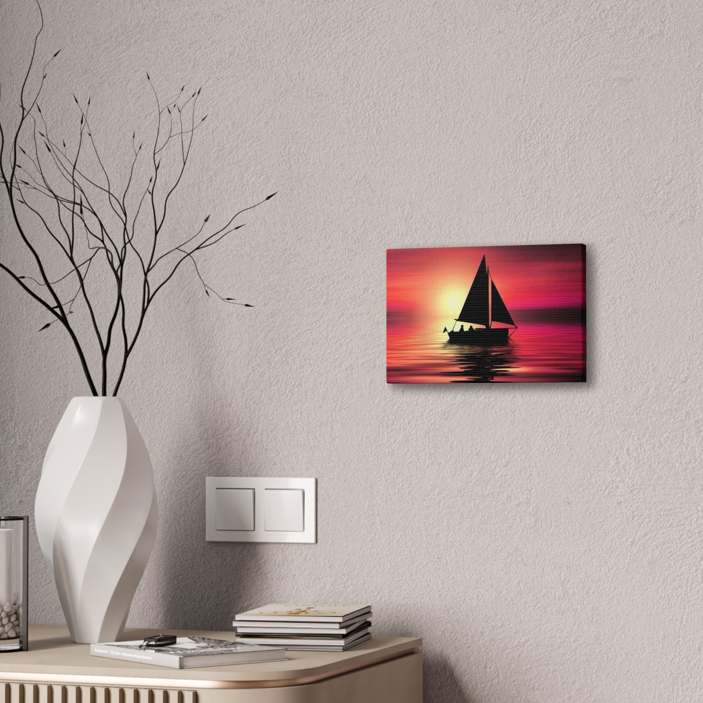 Sailing at Sunset - Canvas Stretched, 0.75"